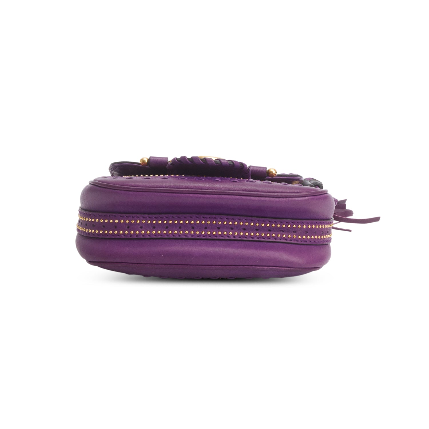 Gucci Purple Calfskin Small Snaffle Bit Shoulder Bag