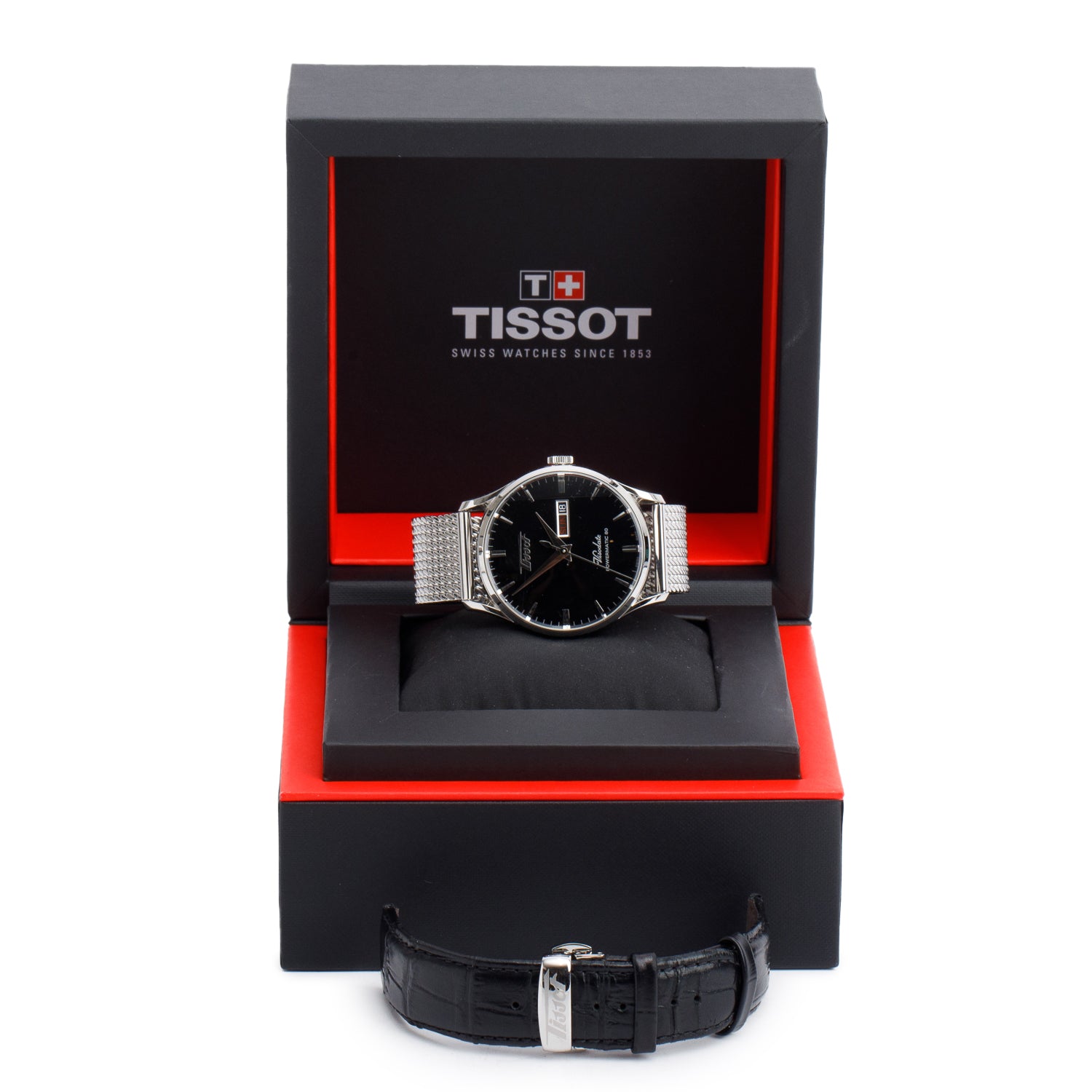 Tissot 2023 Stainless Steel Heritage Visodate 40 MM Automatic Watch Black Dial w/ Box & Papers