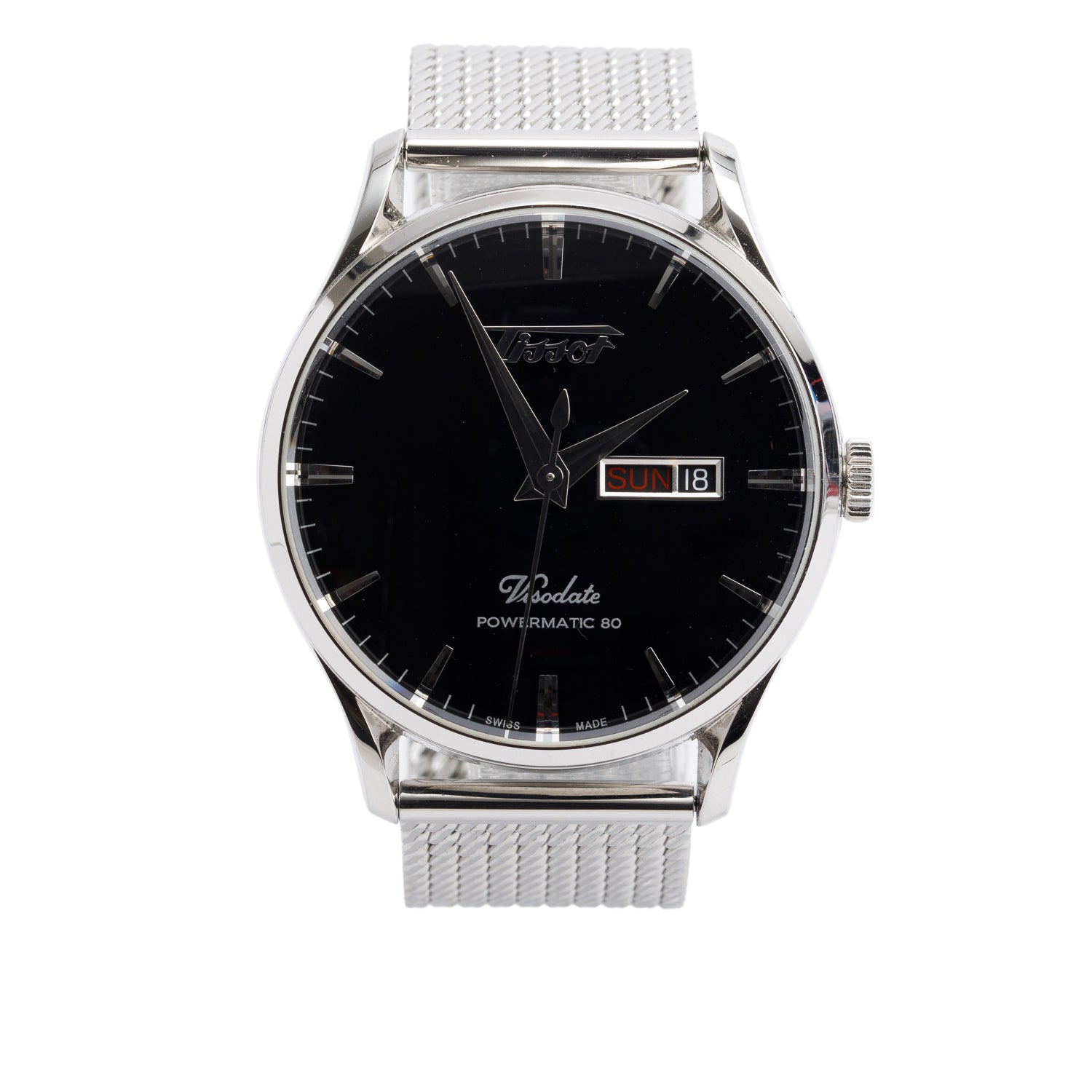 Tissot 2023 Stainless Steel Heritage Visodate 40 MM Automatic Watch Black Dial w/ Box & Papers