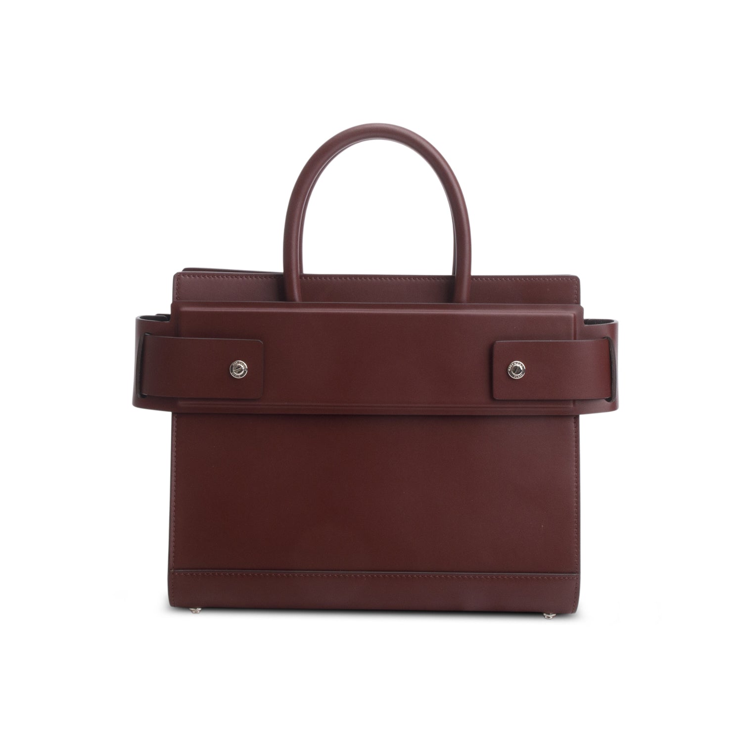 Givenchy Burgundy Small Smooth Leather Horizon Satchel w/ Strap