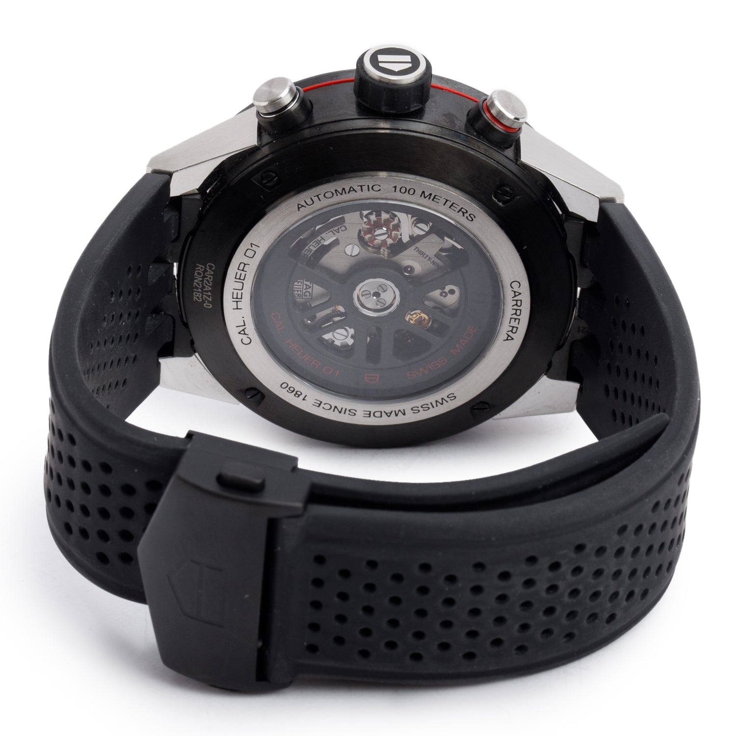 Tag Heuer Stainless Steel & Black PVD Carrera 45 MM Automatic Chronograph Watch CAR2A1Z-0