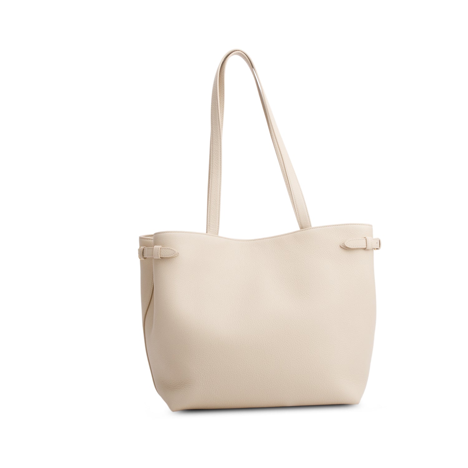 Celine 2024 Beige Grained Calfskin Triomphe Medium Cabas Anais w/ Box