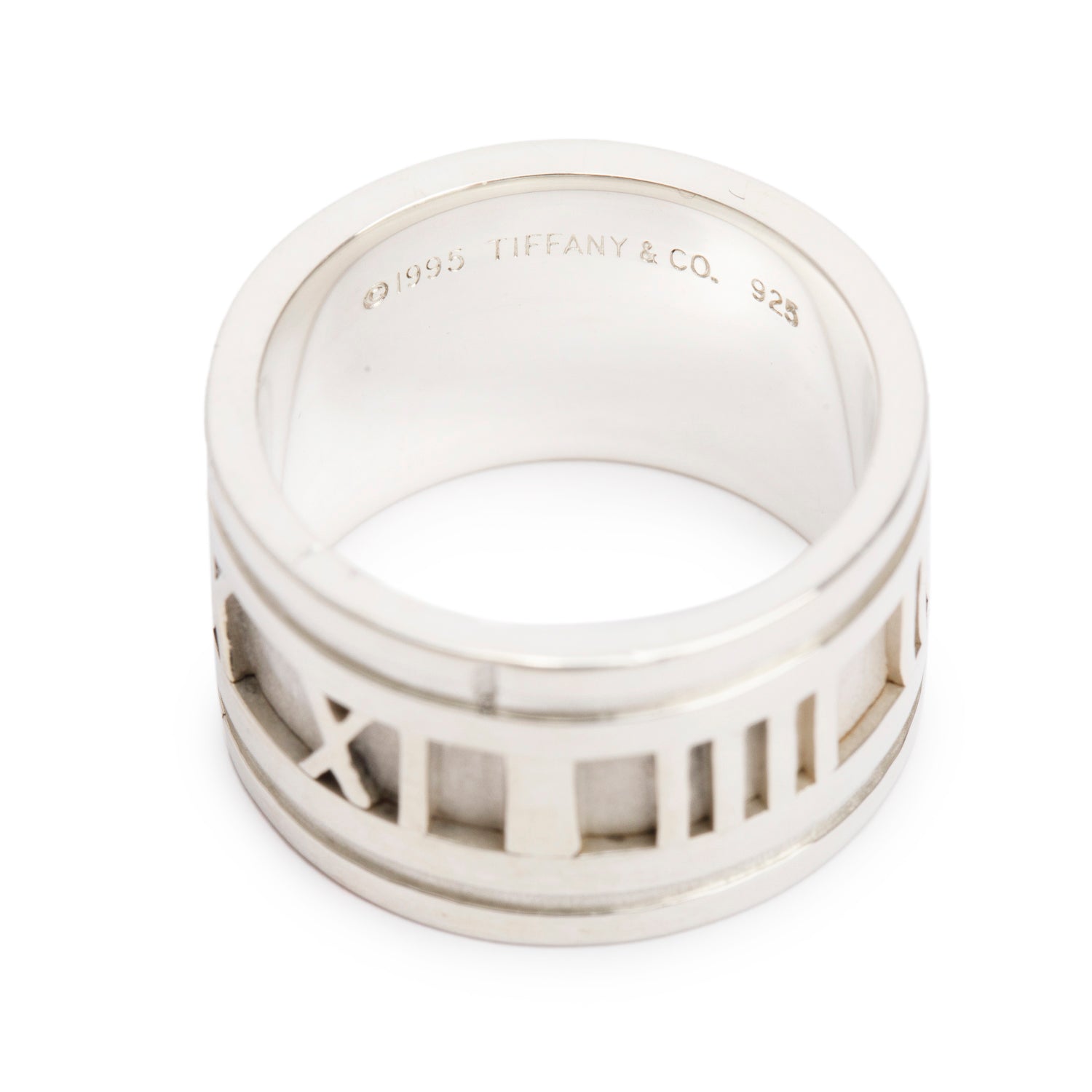 Tiffany & Co. Sterling Silver Vintage Wide Atlas Band Ring, Size 6.5