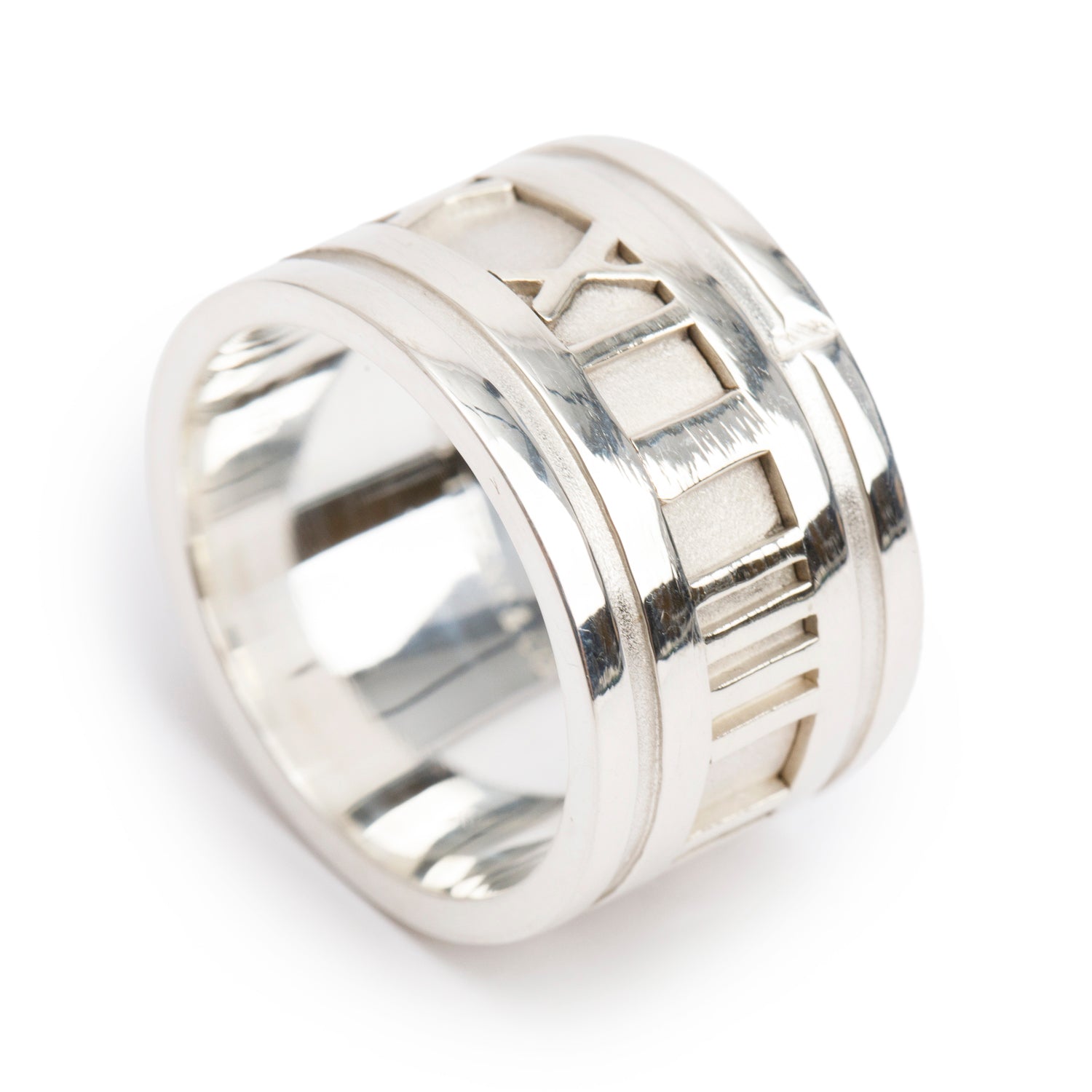 Tiffany & Co. Sterling Silver Vintage Wide Atlas Band Ring, Size 6.5