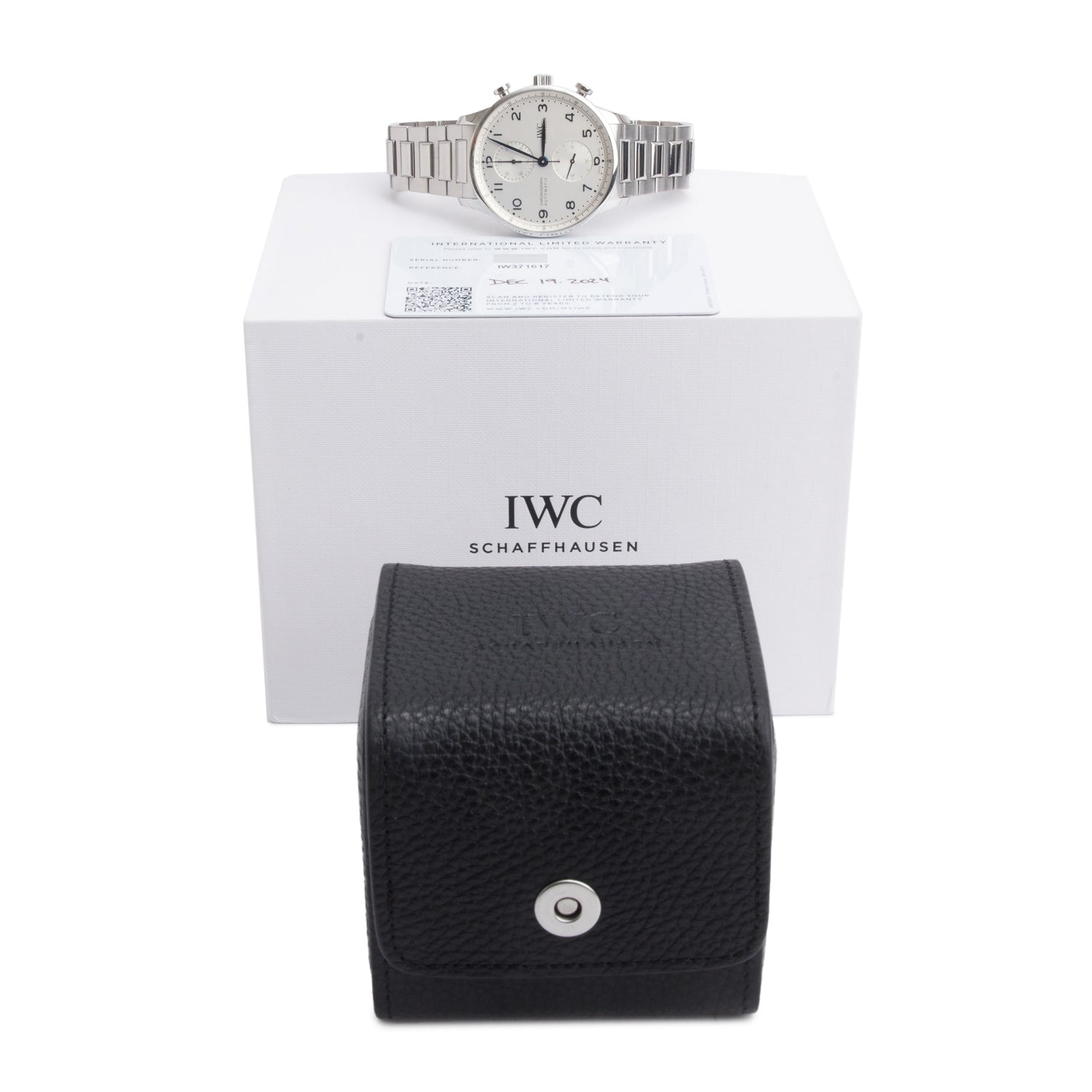 IWC 2024 Stainless Steel Portugieser Chronograph 41 MM Automatic Watch, Silver Dial IW371617 w/ Box & Papers