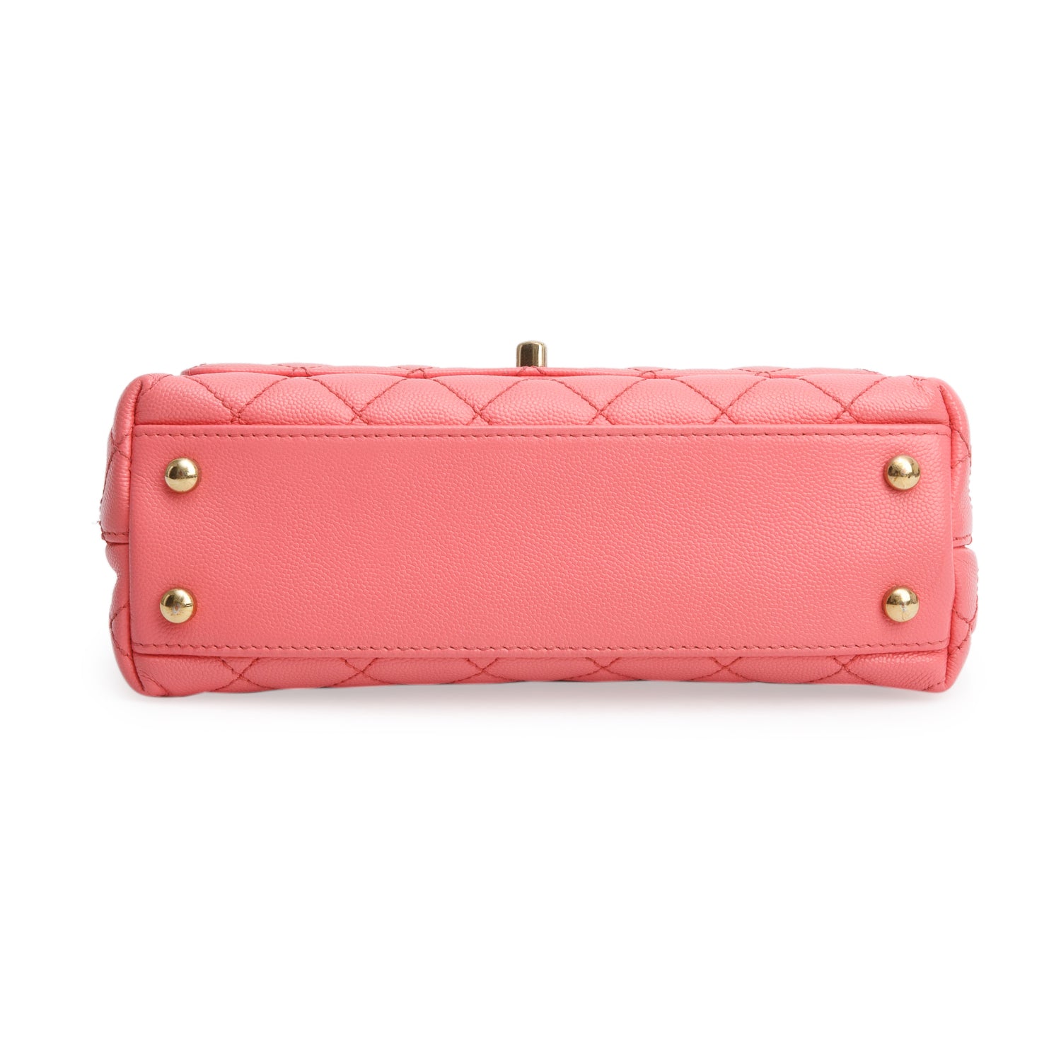 Chanel Pink Caviar Quilted Mini Coco Handle Flap w/ Box & Strap