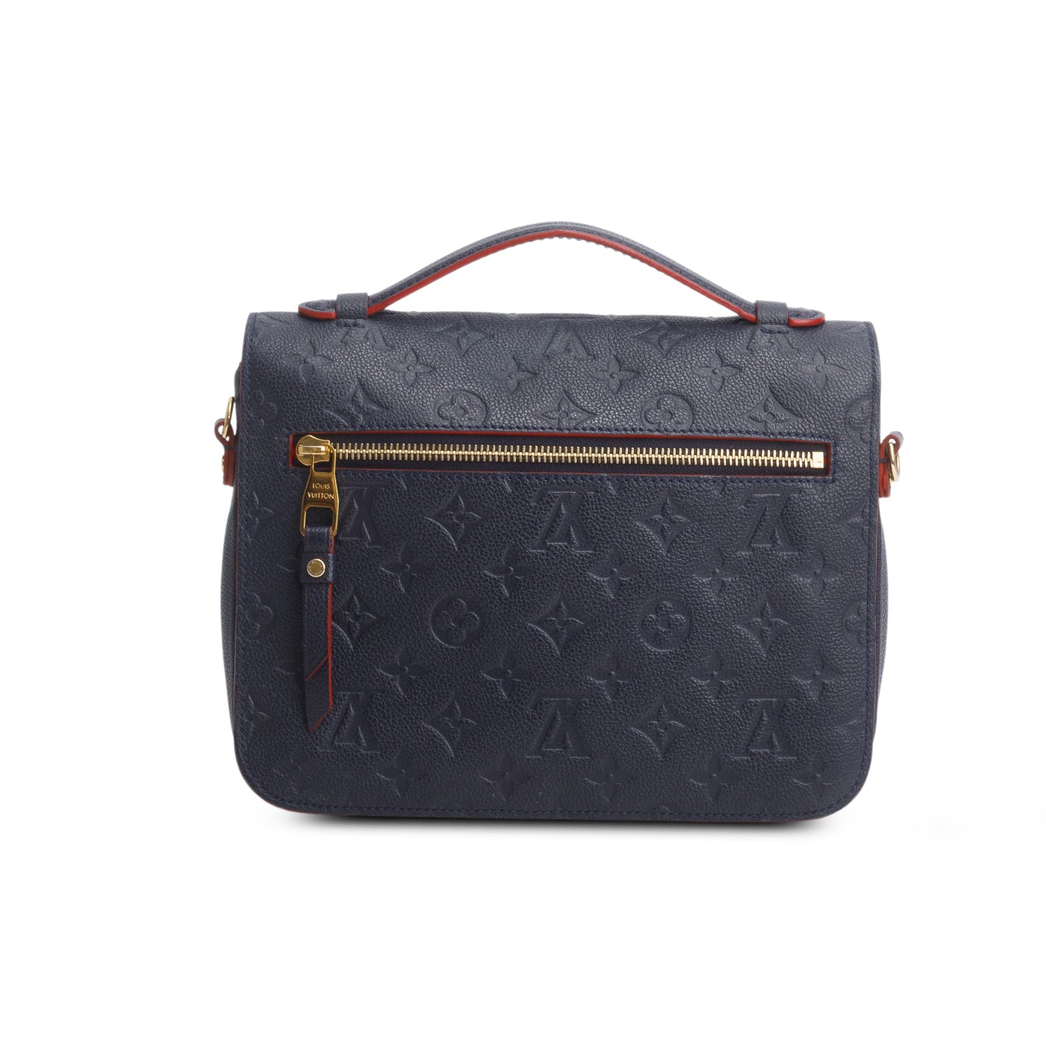 Louis Vuitton Blue Monogram Empreinte Leather Pochette Metis w/ Strap