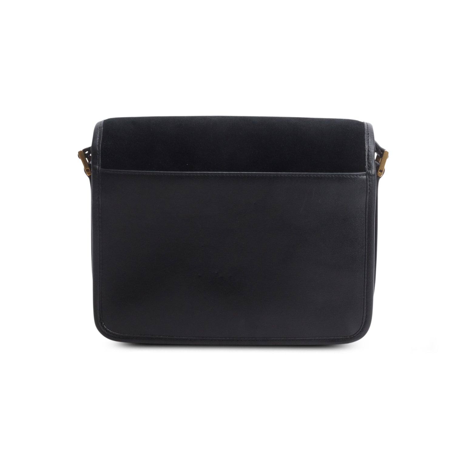 Saint Laurent Black Calfskin/Suede Le 61 Shoulder Bag