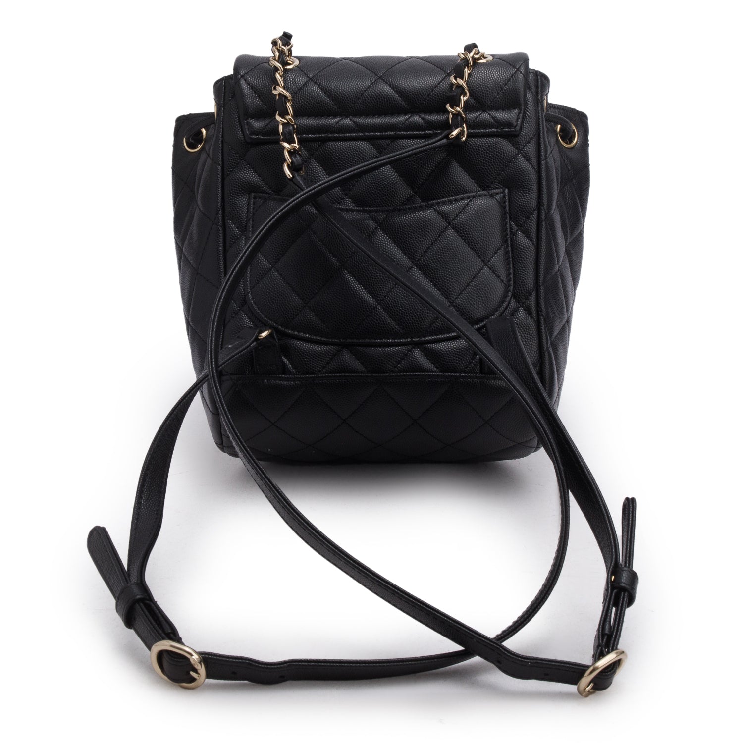 Chanel 2025 Black Caviar Quilted Mini Urban Spirit Backpack w/ Box & Receipt