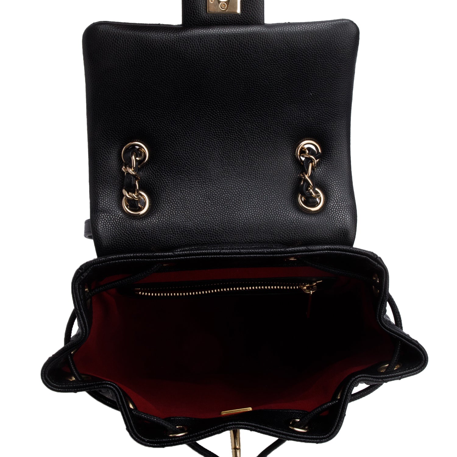 Chanel 2025 Black Caviar Quilted Mini Urban Spirit Backpack w/ Box & Receipt