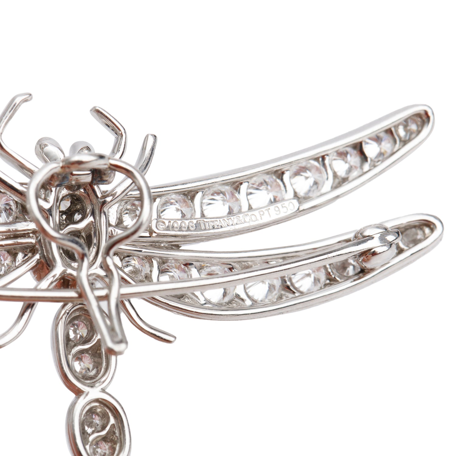 Tiffany & Co. Platinum Diamiond Dragonfly Brooch w/ Box