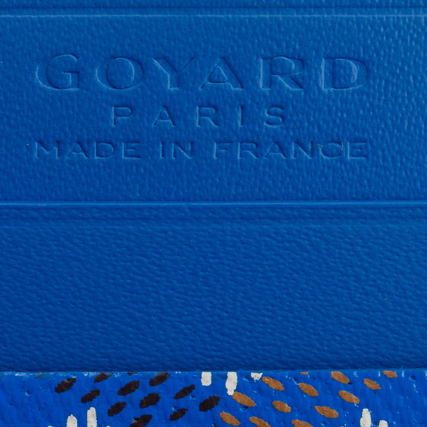 Goyard 2025 Blue Leather & Coated Canvas Saint Sulpice Card Holder w/ Box