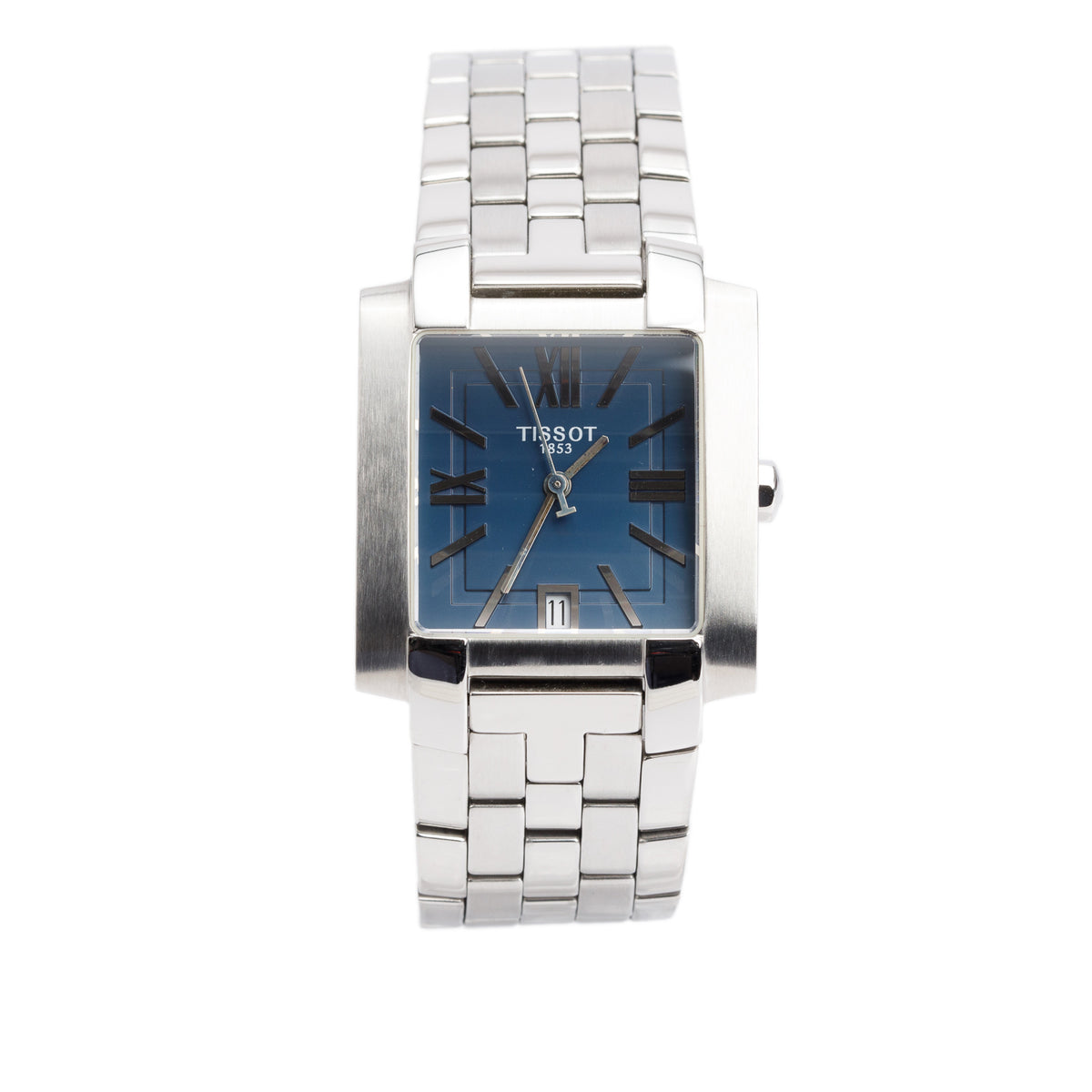 Tissot Stainless Steel 1853 T-Trend Square TXL Watch Blue Dial