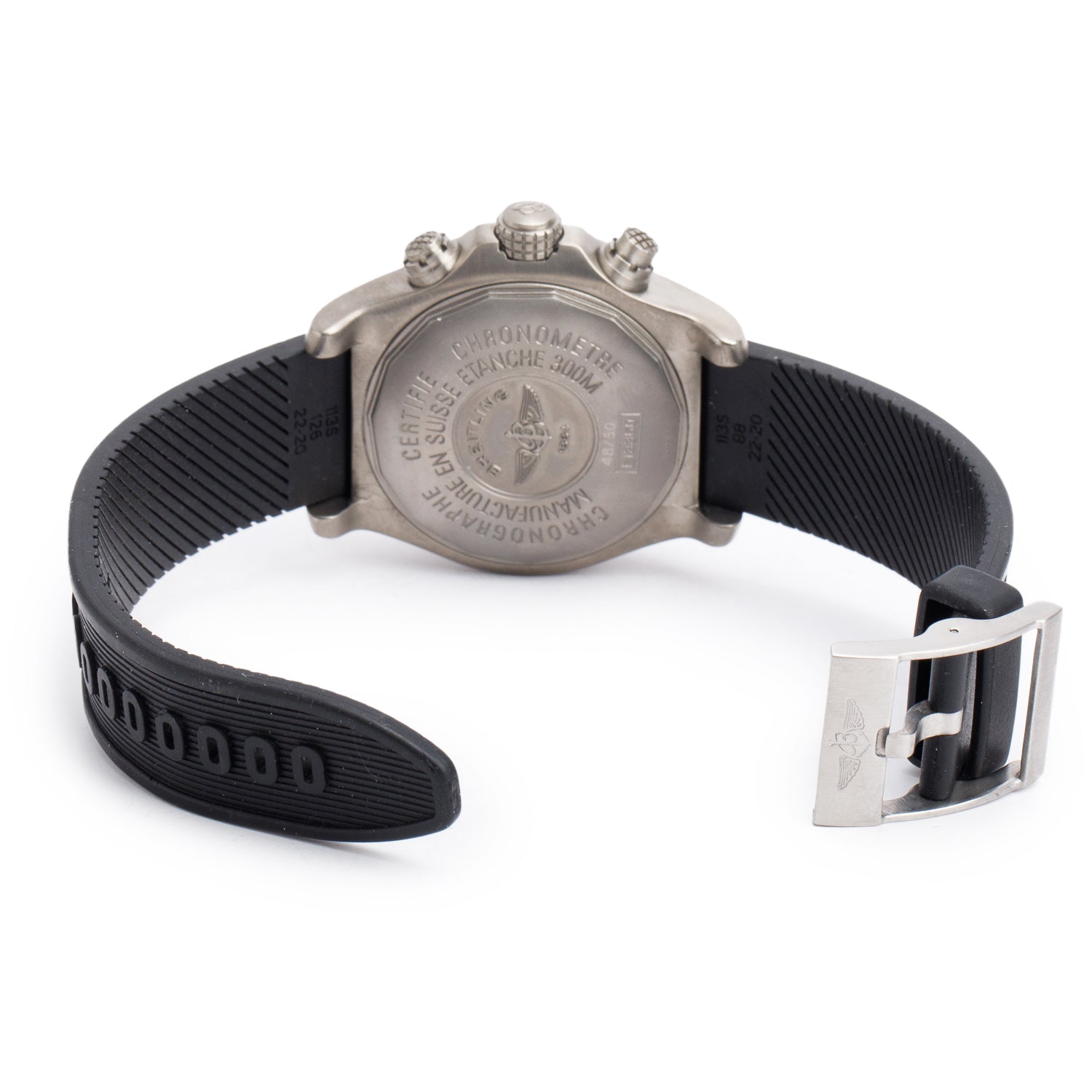 Breitling Limited Edition Titanium Avenger Snowbirds 44 MM Chronograph Automatic Watch Black Dial E13360