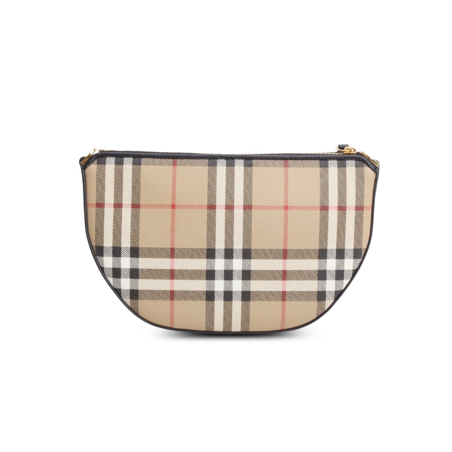 Burberry Beige Vintage Check Calfskin Olympia Slim Pouch