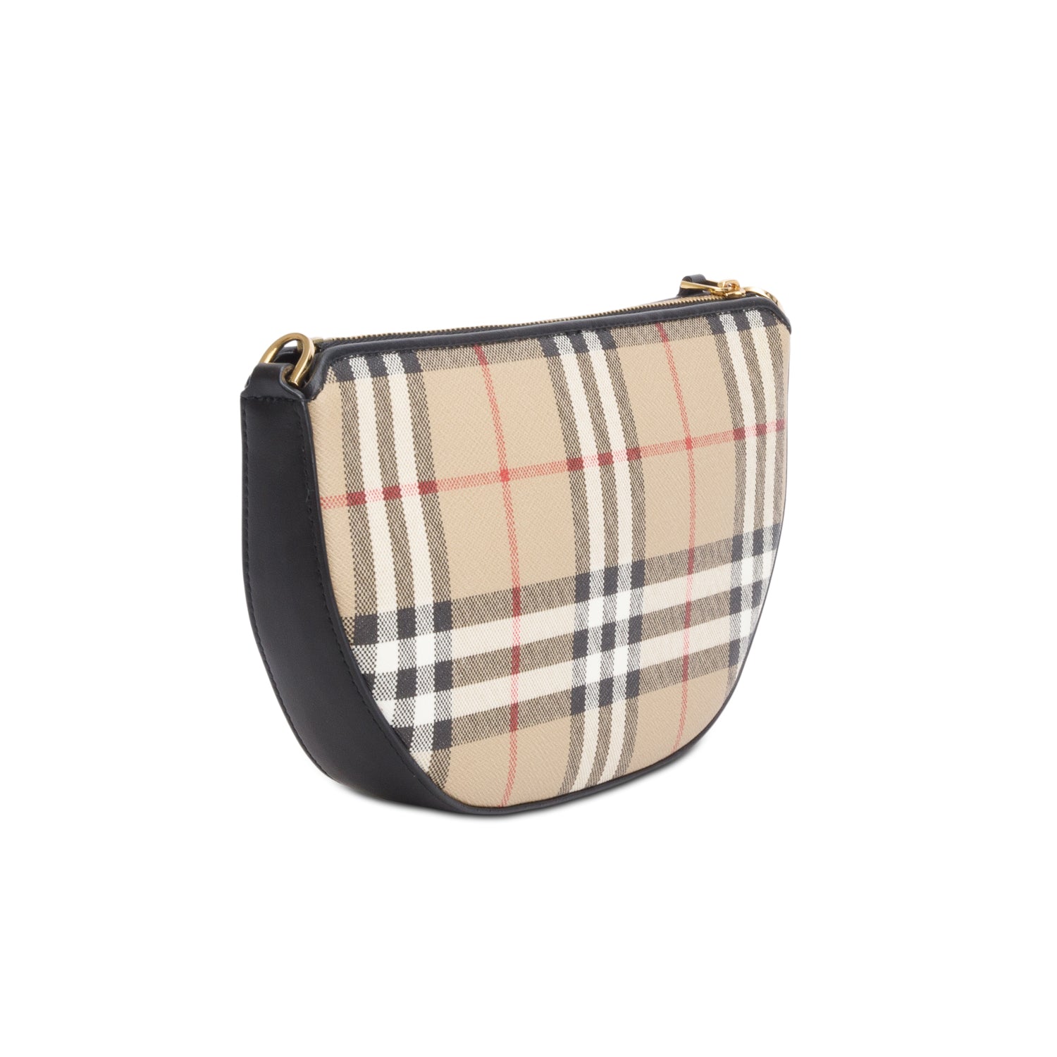 Burberry Beige Vintage Check Calfskin Olympia Slim Pouch