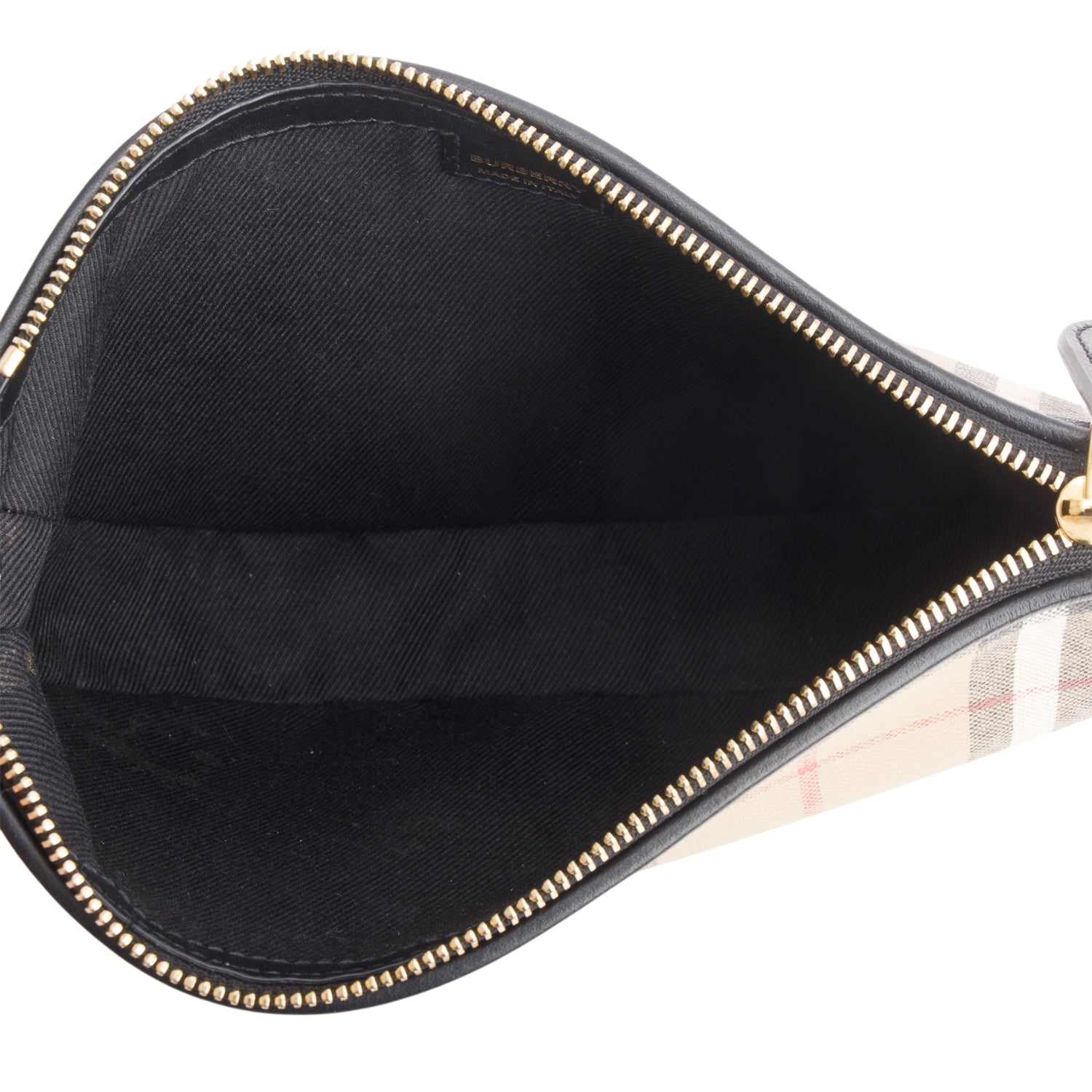 Burberry Beige Vintage Check Calfskin Olympia Slim Pouch