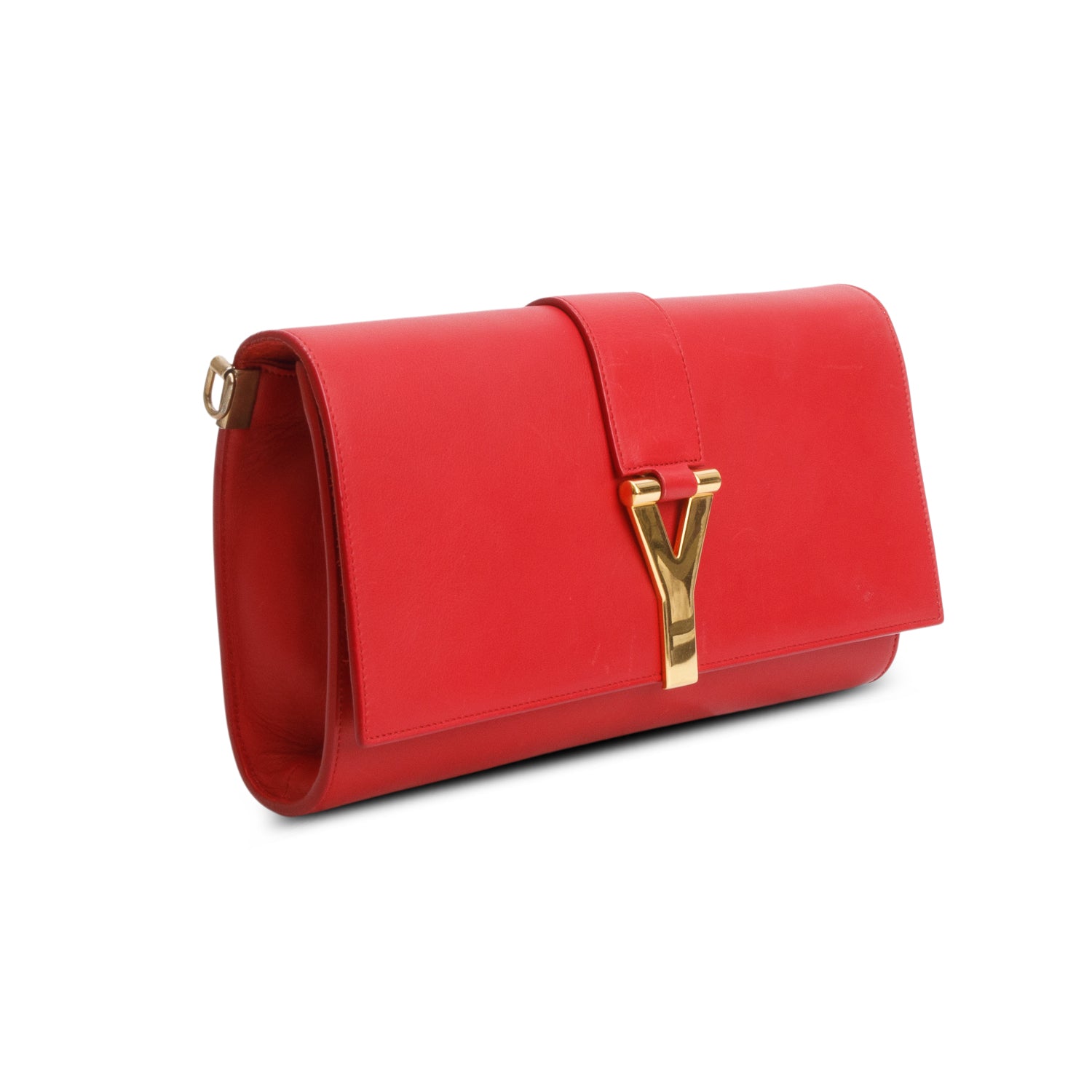 Saint Laurent Red Calfskin Classic Y Ligne w/ Strap
