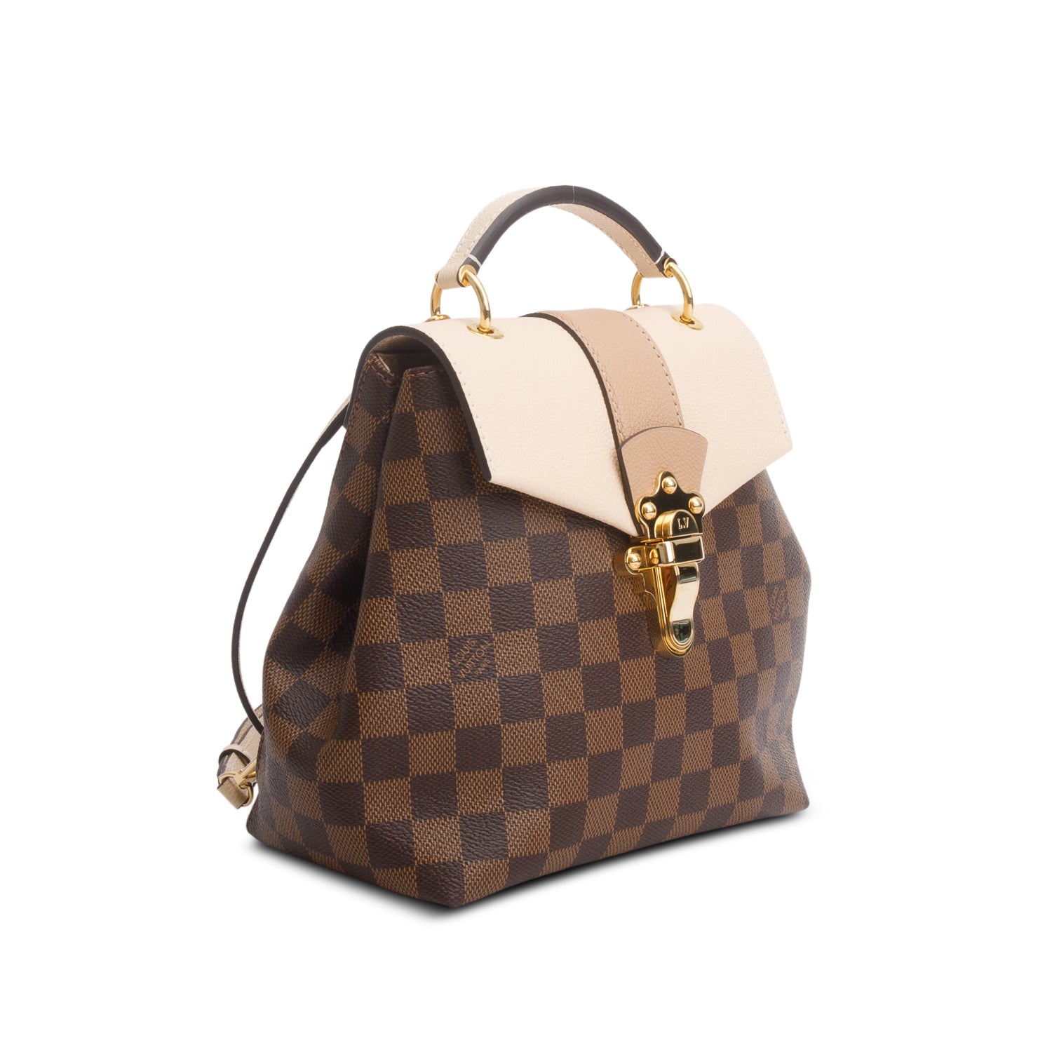 Louis Vuitton 2020 Cream Damier Ebene Clapton Backpack