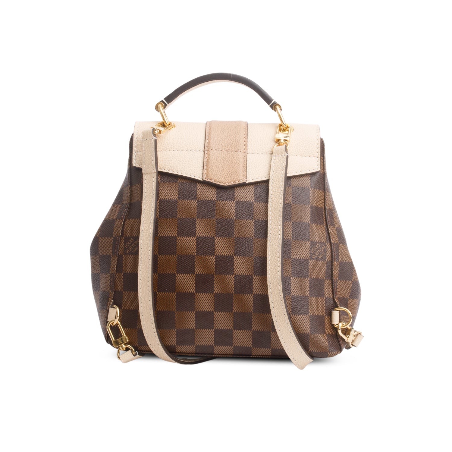 Louis Vuitton 2020 Cream Damier Ebene Clapton Backpack