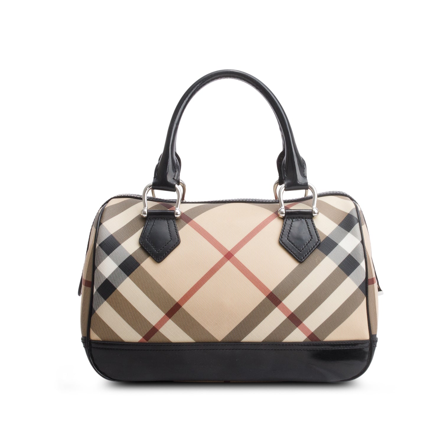 Burberry Beige Nova Check Boston Bag
