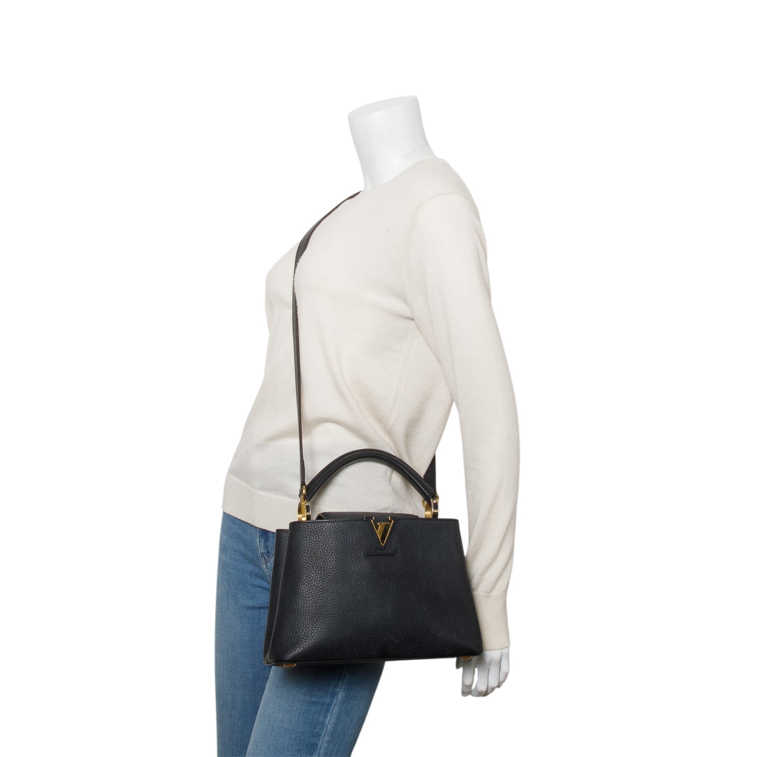 Louis Vuitton 2022 Taurillon Capucines BB w/ Strap & Receipt