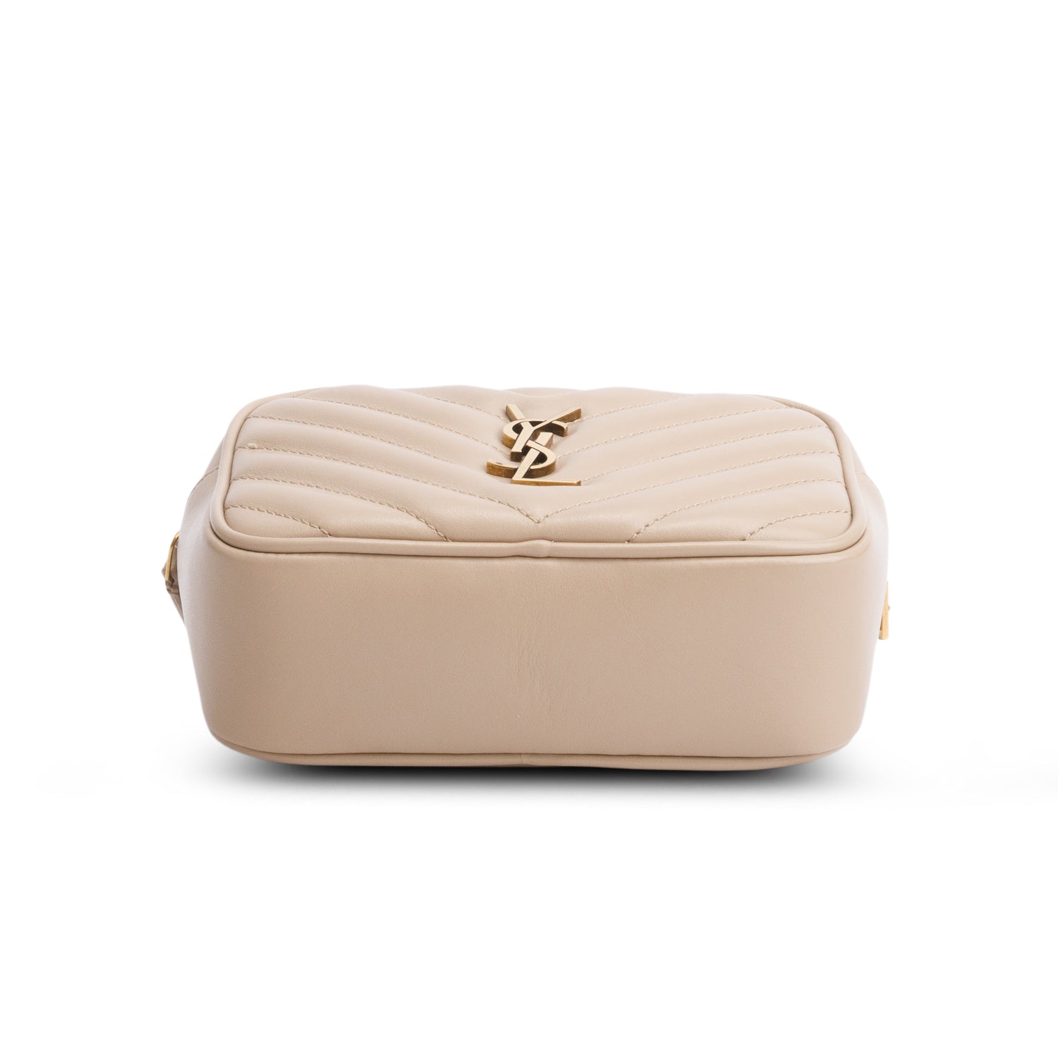 Saint Laurent 2020 Beige Calfskin Matelasse Monogram Lou Belt Bag