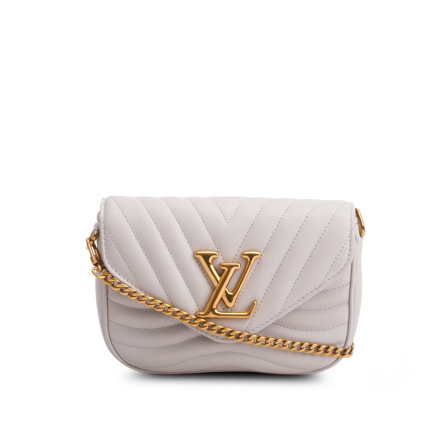 Louis Vuitton 2021 Grey Calfskin New Wave Chain Pochette