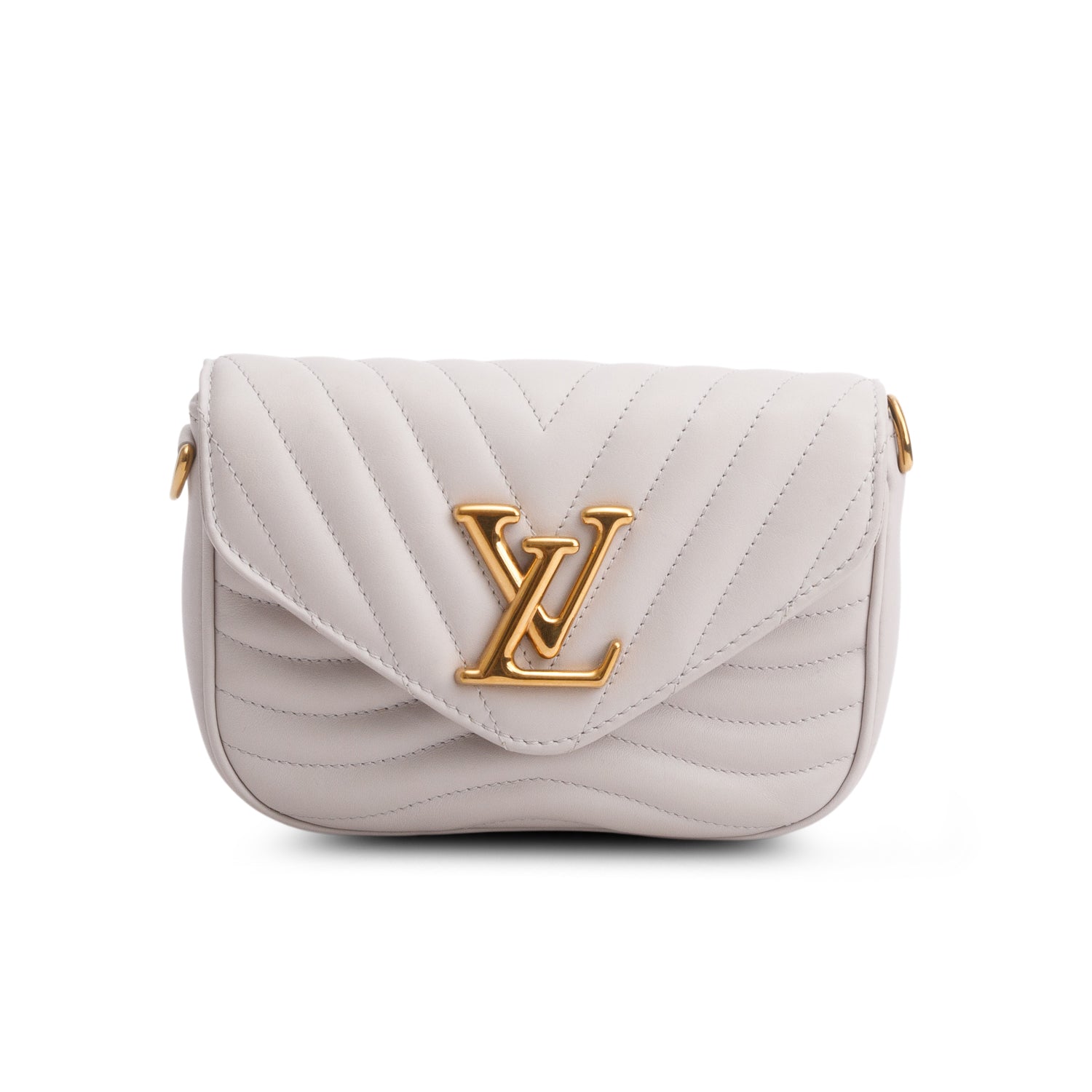 Louis Vuitton 2021 Grey Calfskin New Wave Chain Pochette