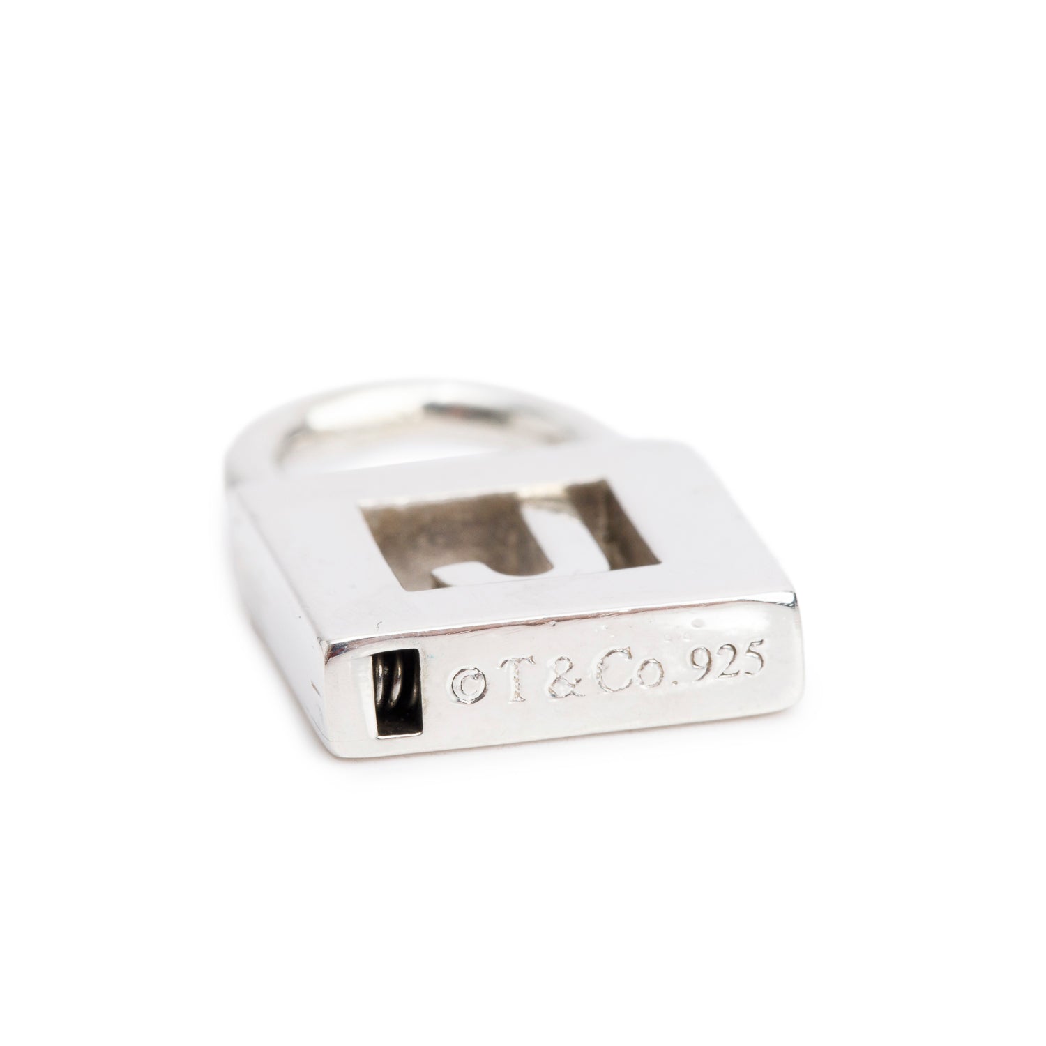 Tiffany & Co. Sterling Silver Letter 'J' Lock Charm
