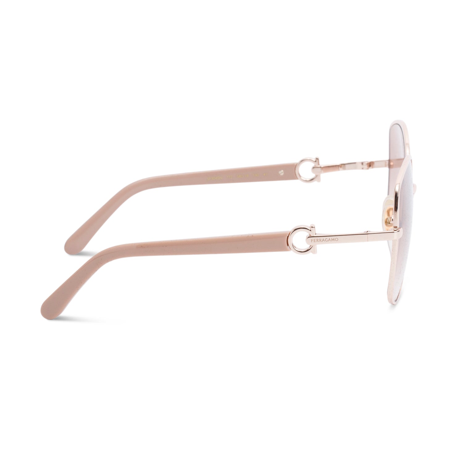 Ferragamo SF304SN Rose Gold Butterfly Sunglasses w/ Case
