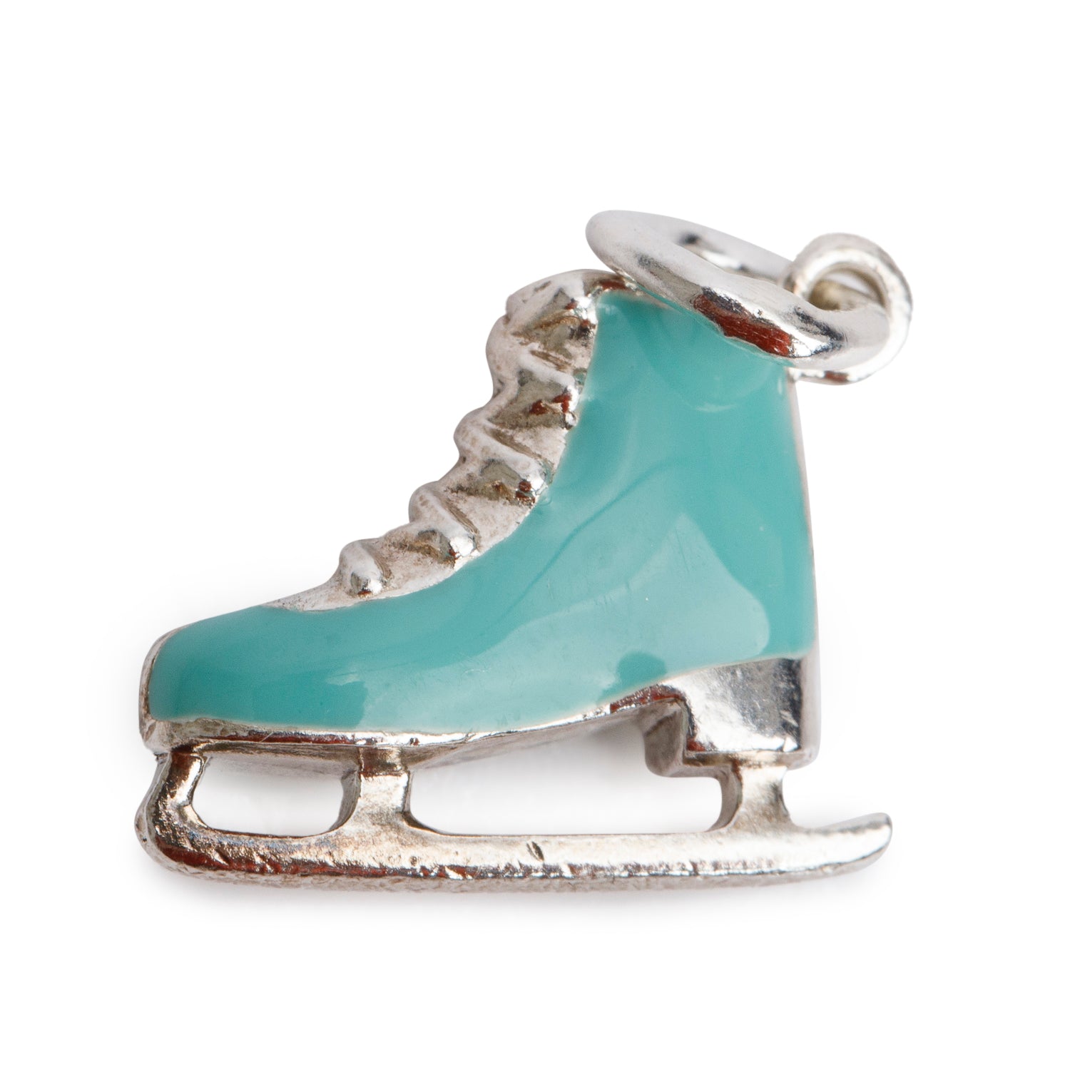 Tiffany & Co. Sterling Silver Blue Enamel Ice Skate Charm