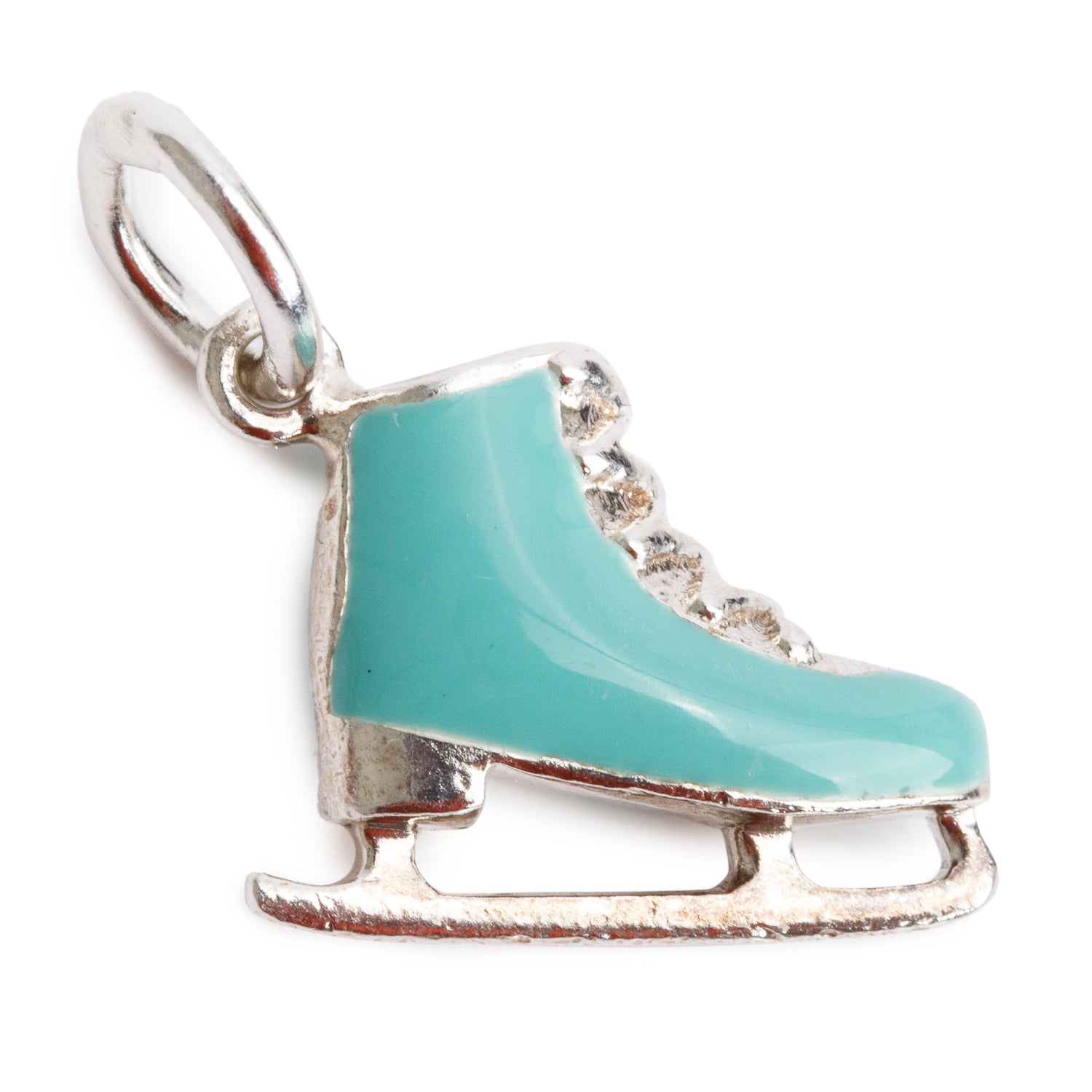 Tiffany & Co. Sterling Silver Blue Enamel Ice Skate Charm