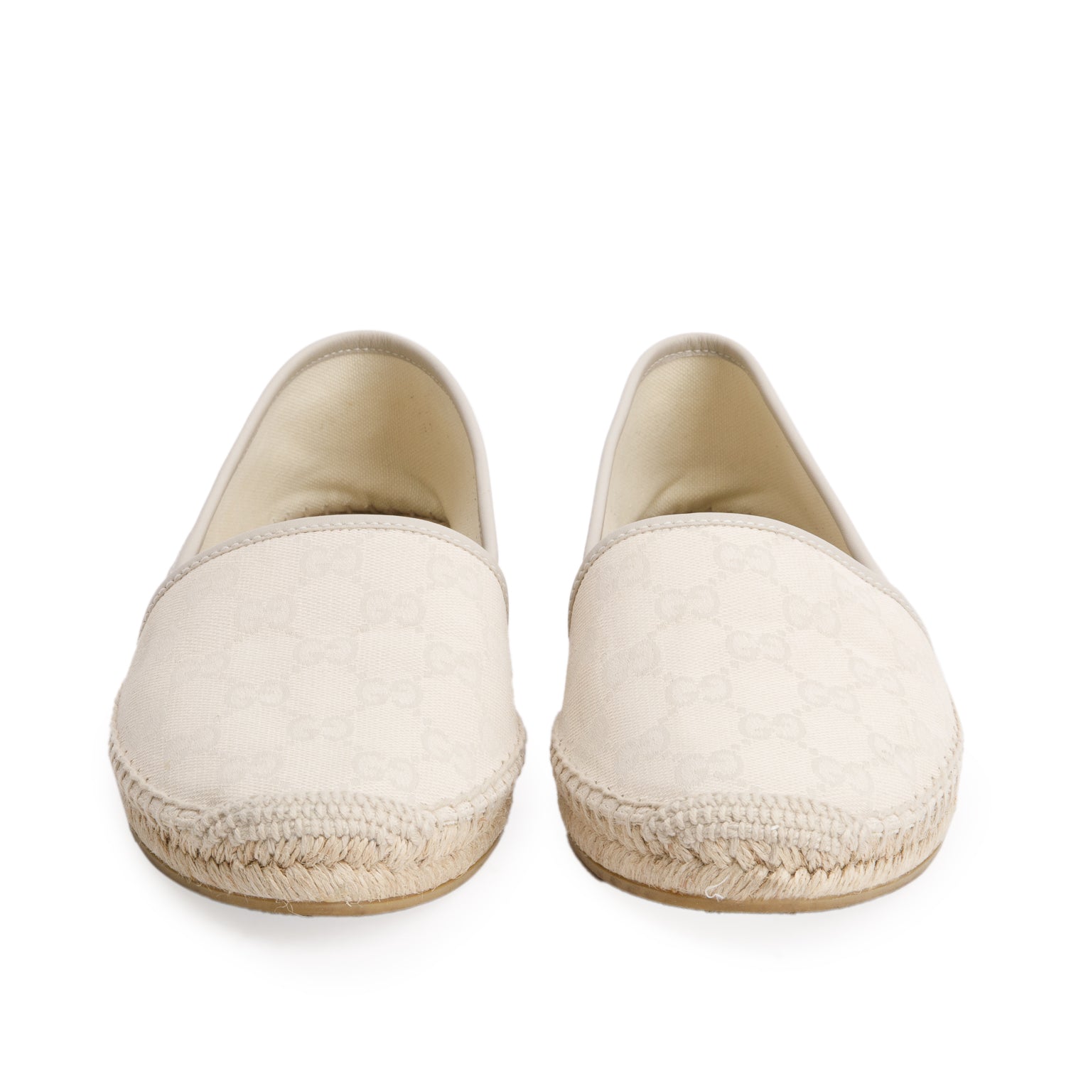 Gucci Cream Monogram Espadrilles, Women's Size 39
