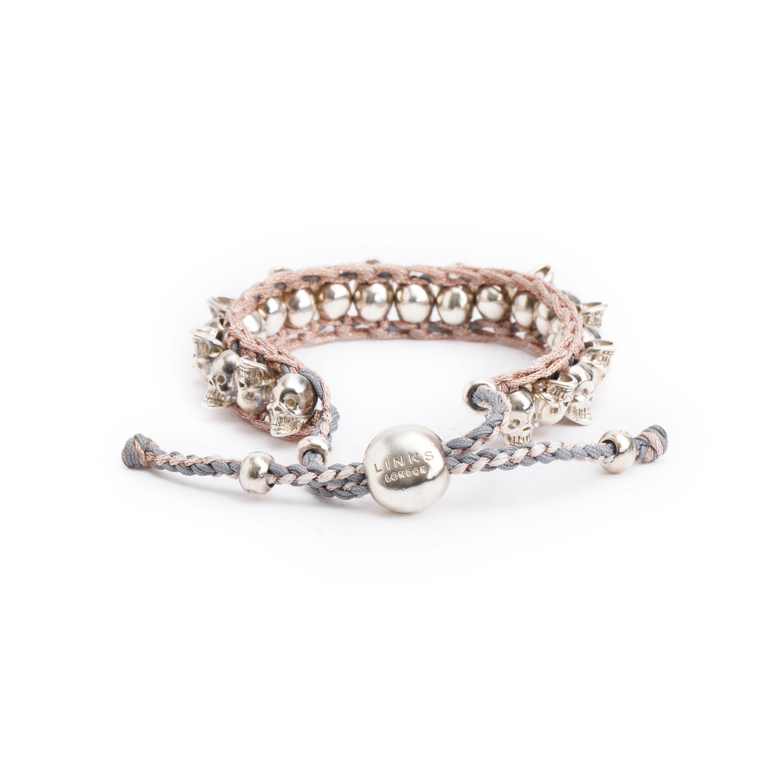 Links of London Sterling Silver Skull Friendship Bracelet