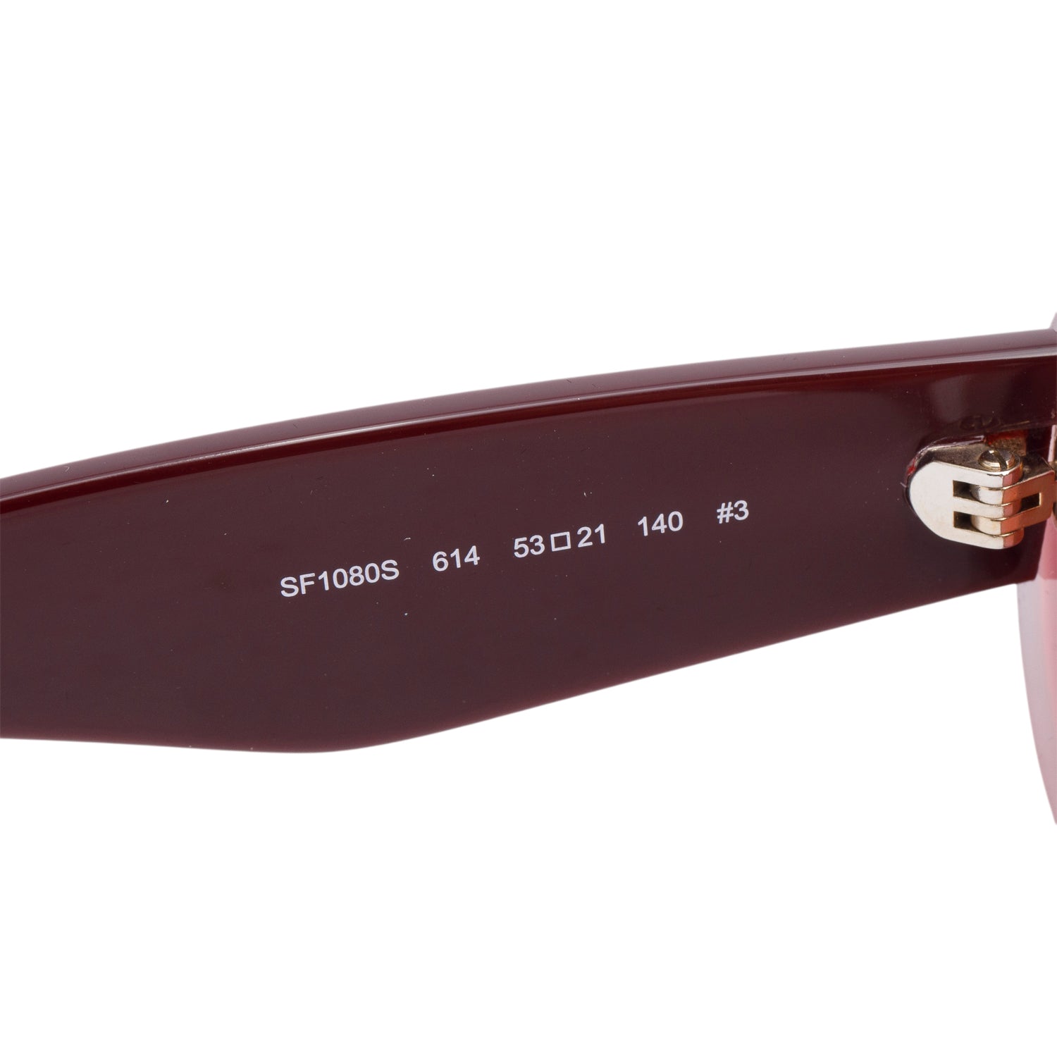 Ferragamo SF1080S Red Acetate Oval Sunglasses w/ Case
