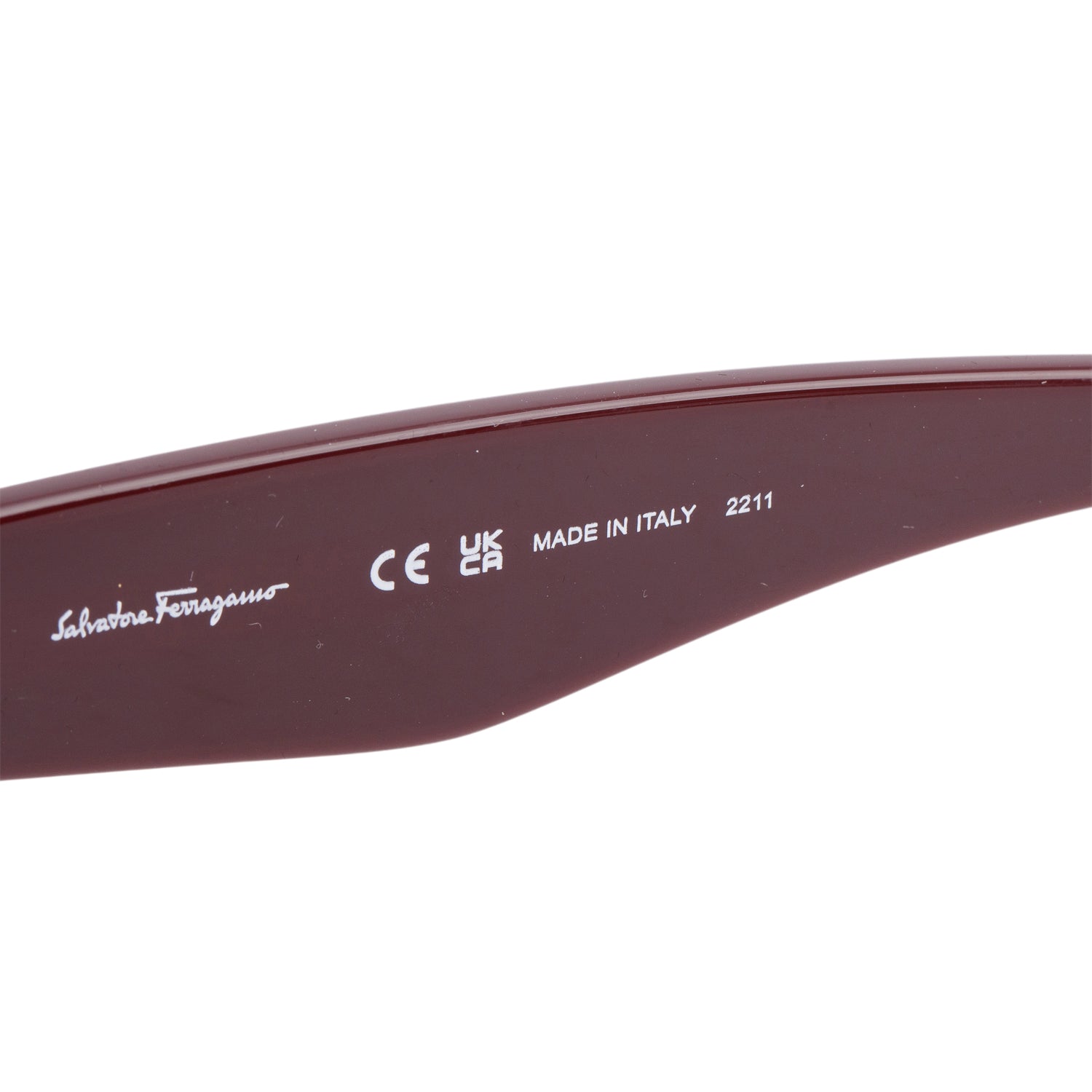 Ferragamo SF1080S Red Acetate Oval Sunglasses w/ Case