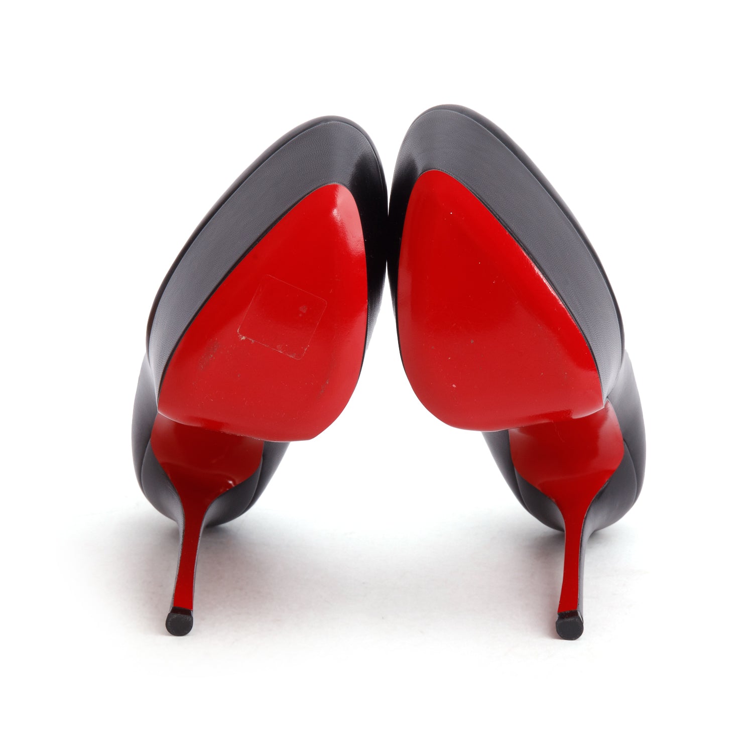 Christian Louboutin Black Goatskin Dolly Pump Alta 160, Women's Size 37 w/ Box