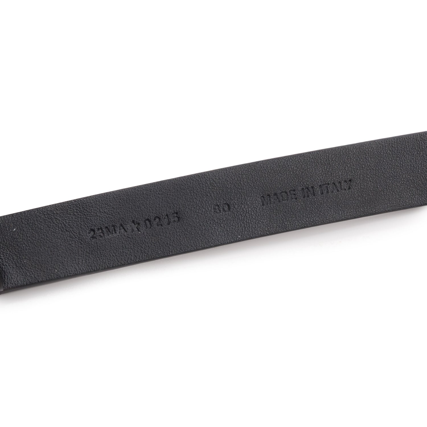 Christian Dior 2025 Black Calfskin Dior Logo Skinny Belt Size 60 w/ Box