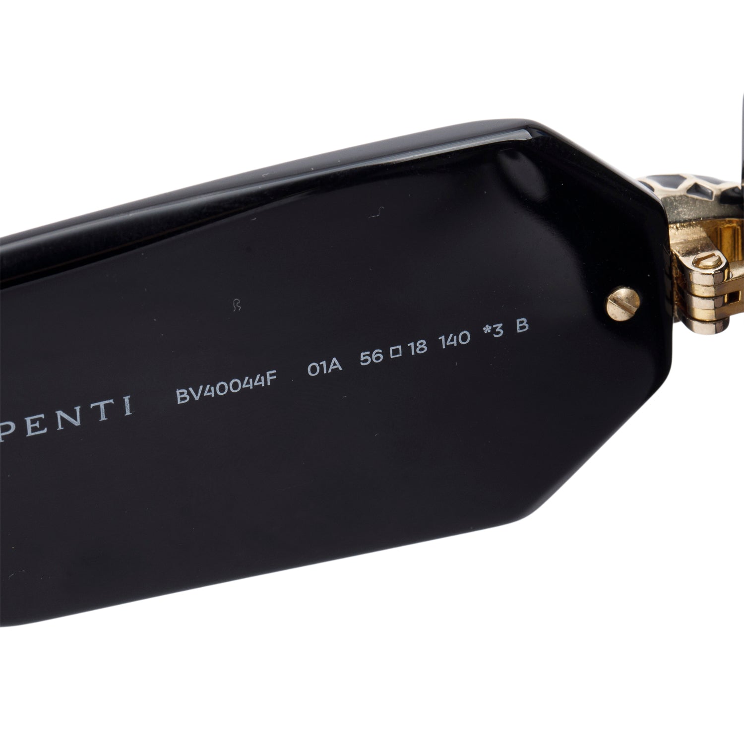 Bulgari BV40044F Black Acetate Serpenti Forever Rectangle Sunglasses