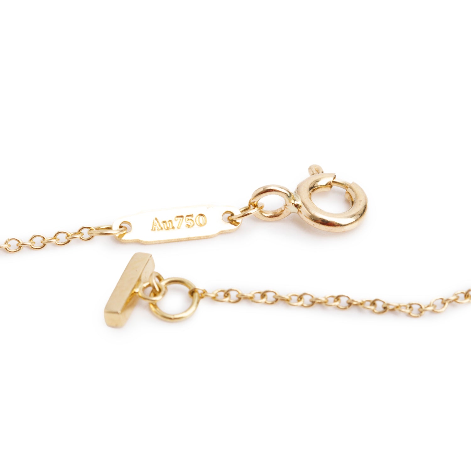 Tiffany & Co. 18k Yellow Gold Small T Smile Pendant Necklace w/ Box