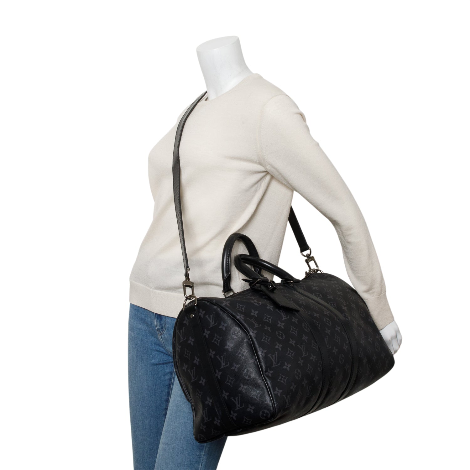 Louis Vuitton Monogram Eclipse Keepall Bandouliere 45
