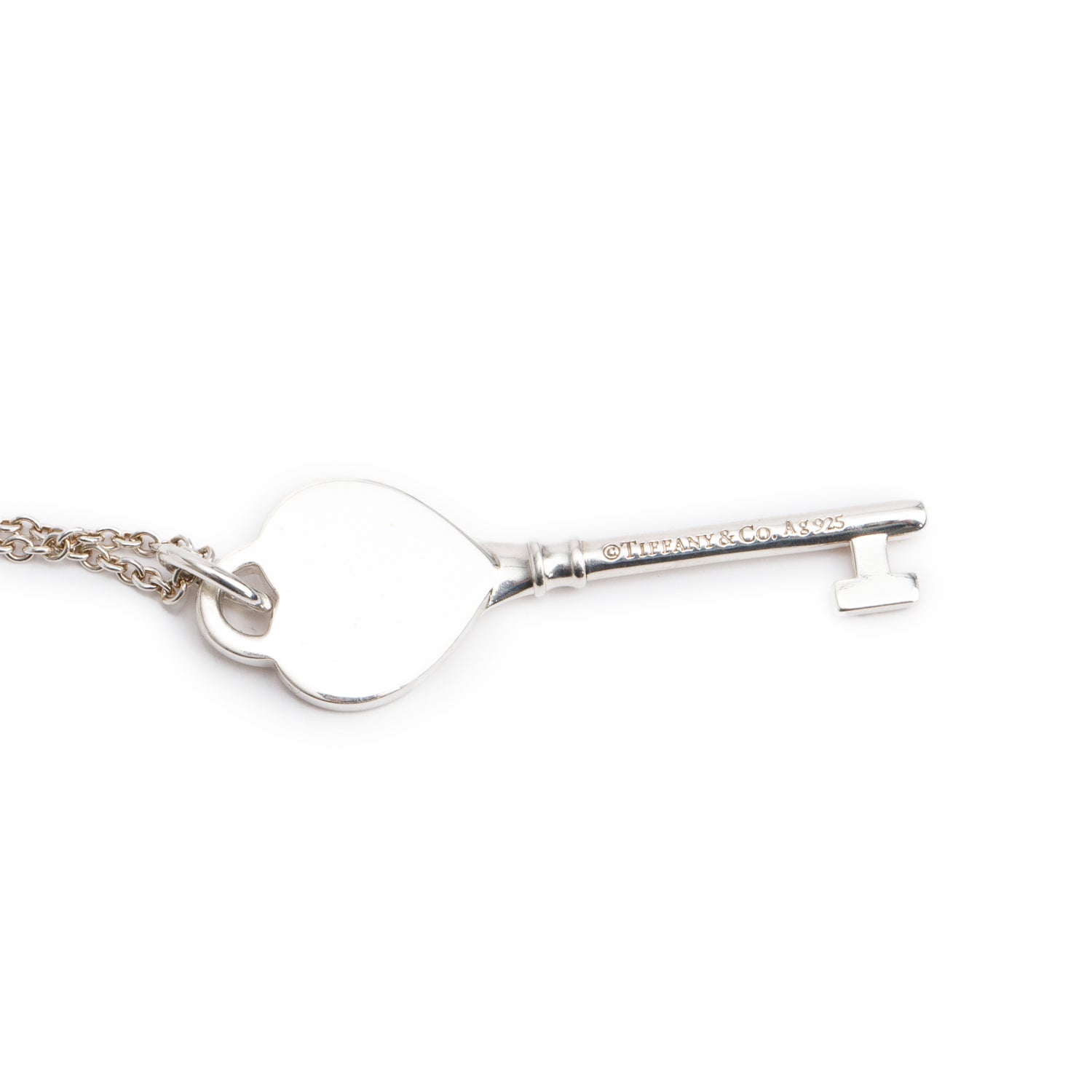 Tiffany & Co. Sterling Silver Return to Tiffany Heart Key Pendant Necklace