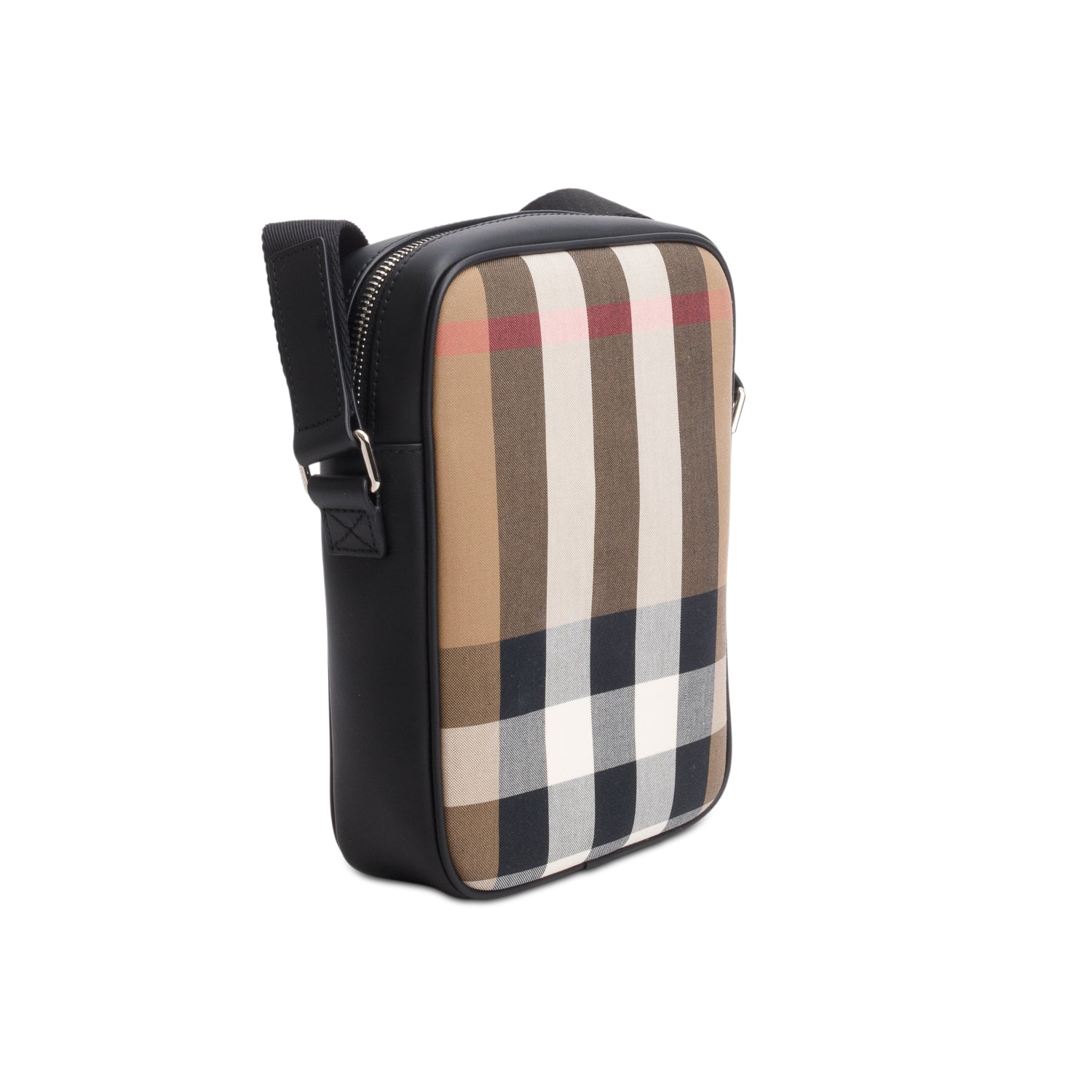 Burberry Brown Canvas Super Exploded Check Vertical Paddy Camera Bag