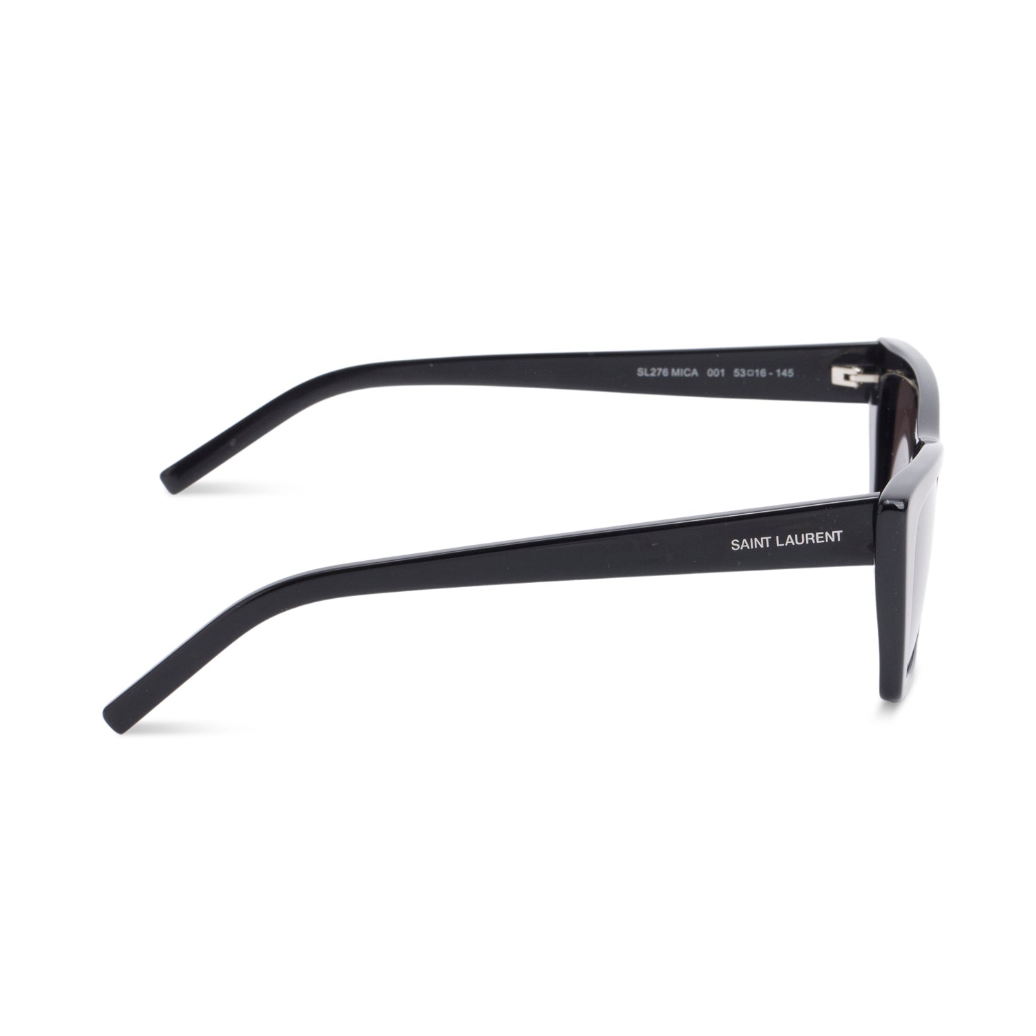 Saint Laurent SL 276 Black Acetate Mica Cat Eye Sunglasses w/ Case