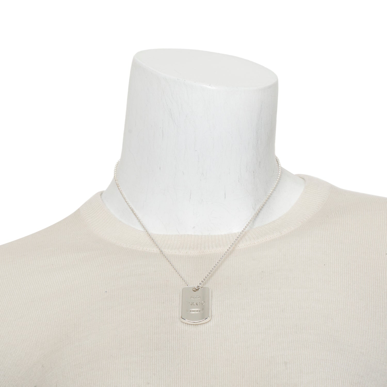 Tiffany & Co. Sterling Silver 1837 Tag Pendant Necklace