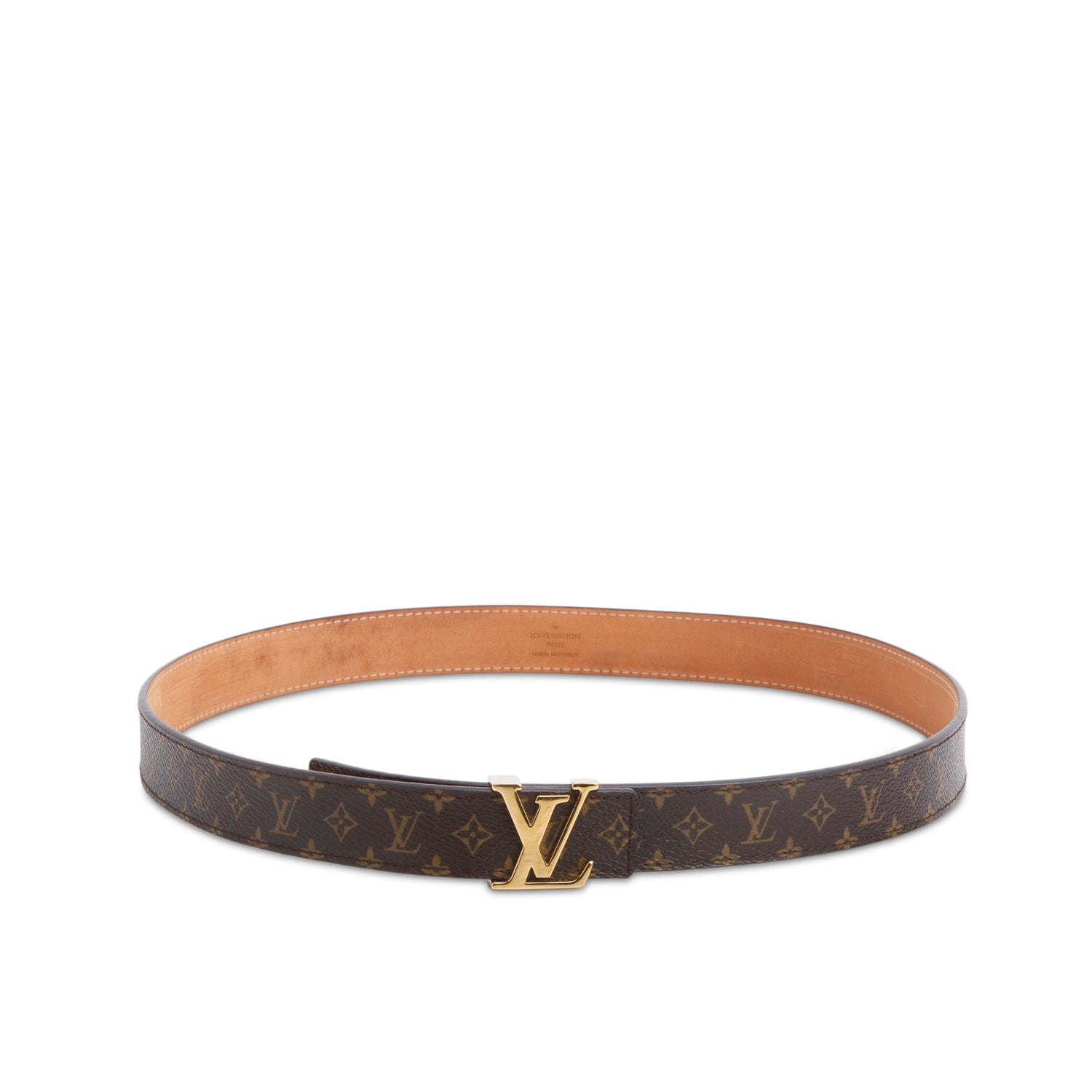 Louis Vuitton Mini Monogram LV Initials Belt 85 34