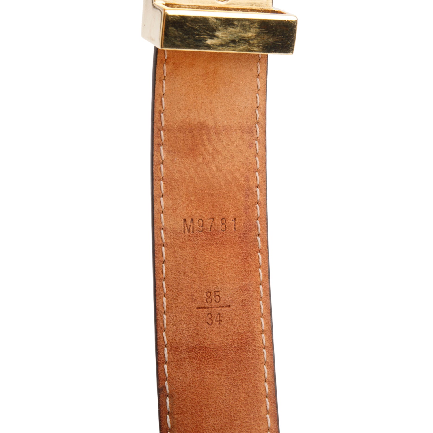 Louis Vuitton Mini Monogram LV Initials Belt 85 34