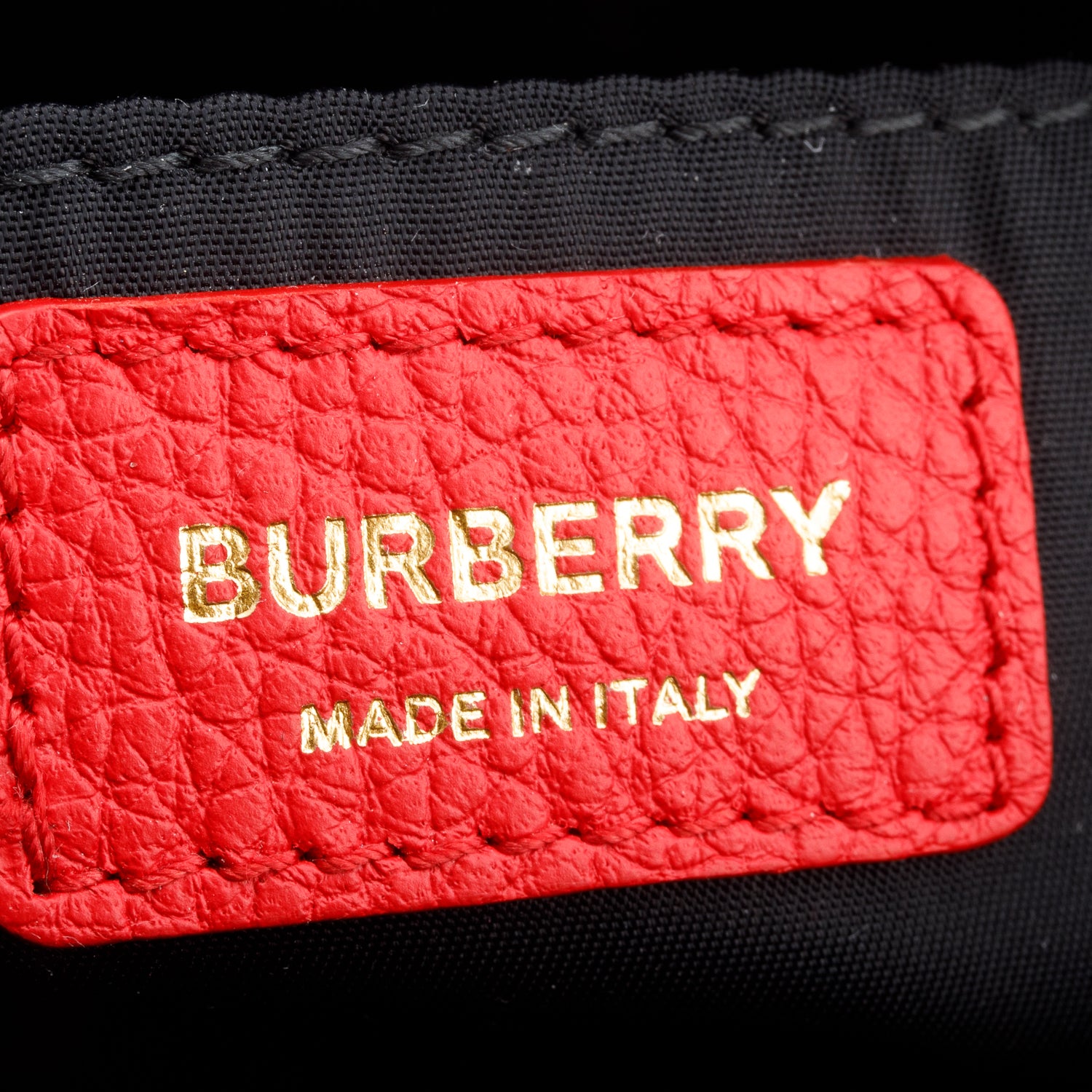 Burberry Red Calfskin Monogram Embossed Paddy Camera Bag