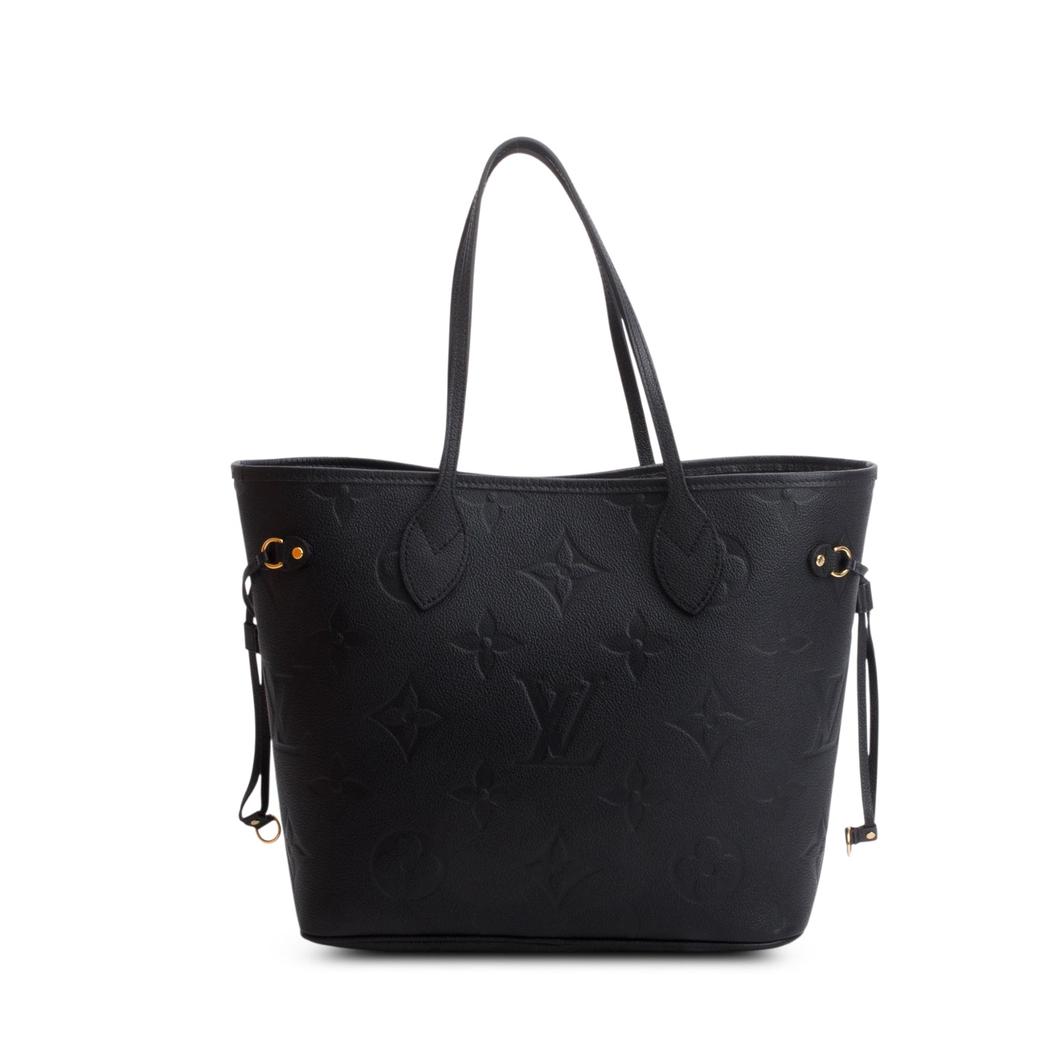 Louis Vuitton 2022 Black Empreinte Monogram Giant Neverfull MM w/ Box, Pouch & Receipt